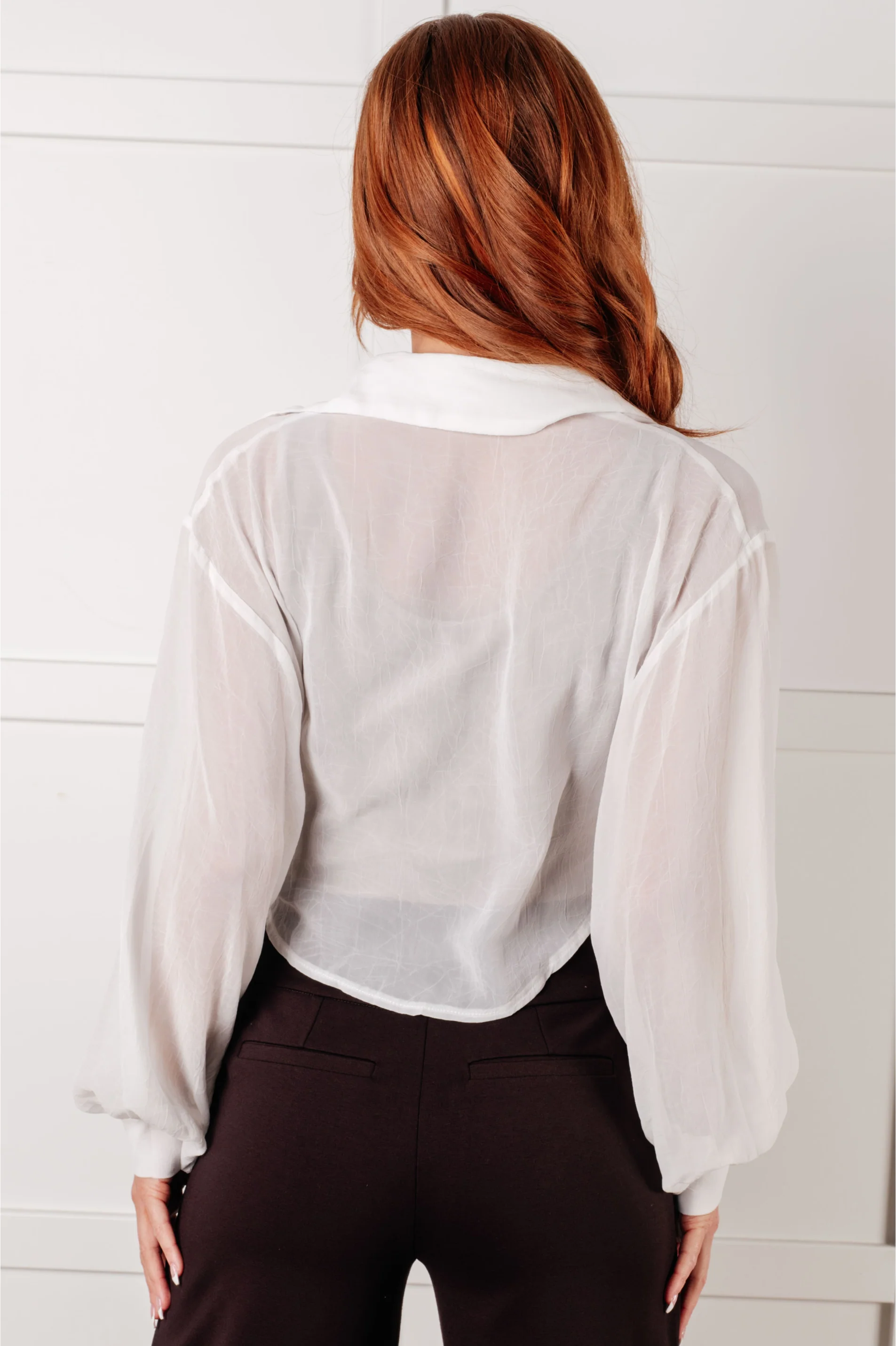 Pause and Reflect Tie Front Button Up Shirt - 8/11/2025 - Image 5