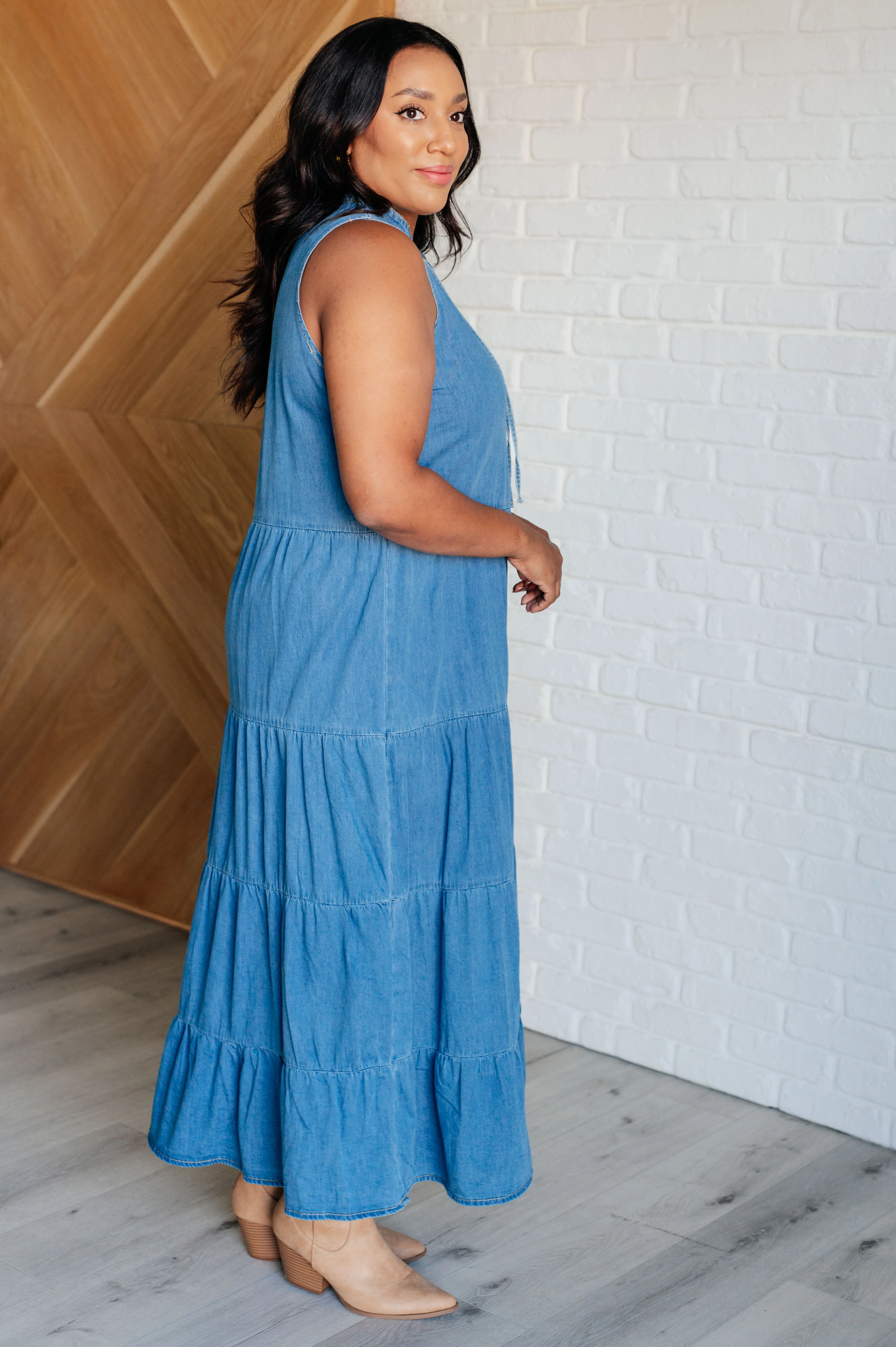 Perfect Choice Denim Maxi Dress - 3/9/2026 - Image 4