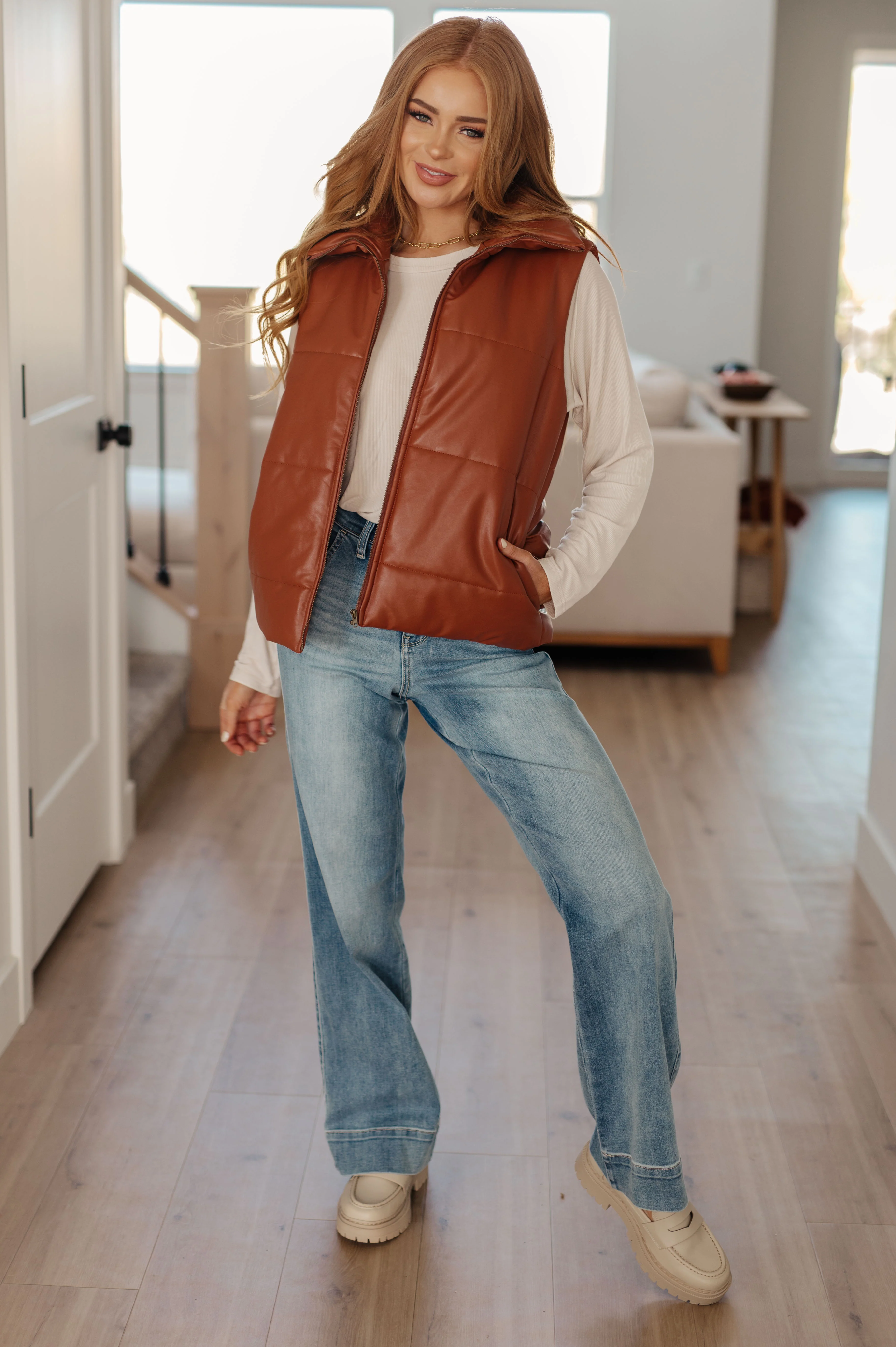 Persistence Pays Off Faux Leather Puffer Vest - 11/28/2023 - Image 6
