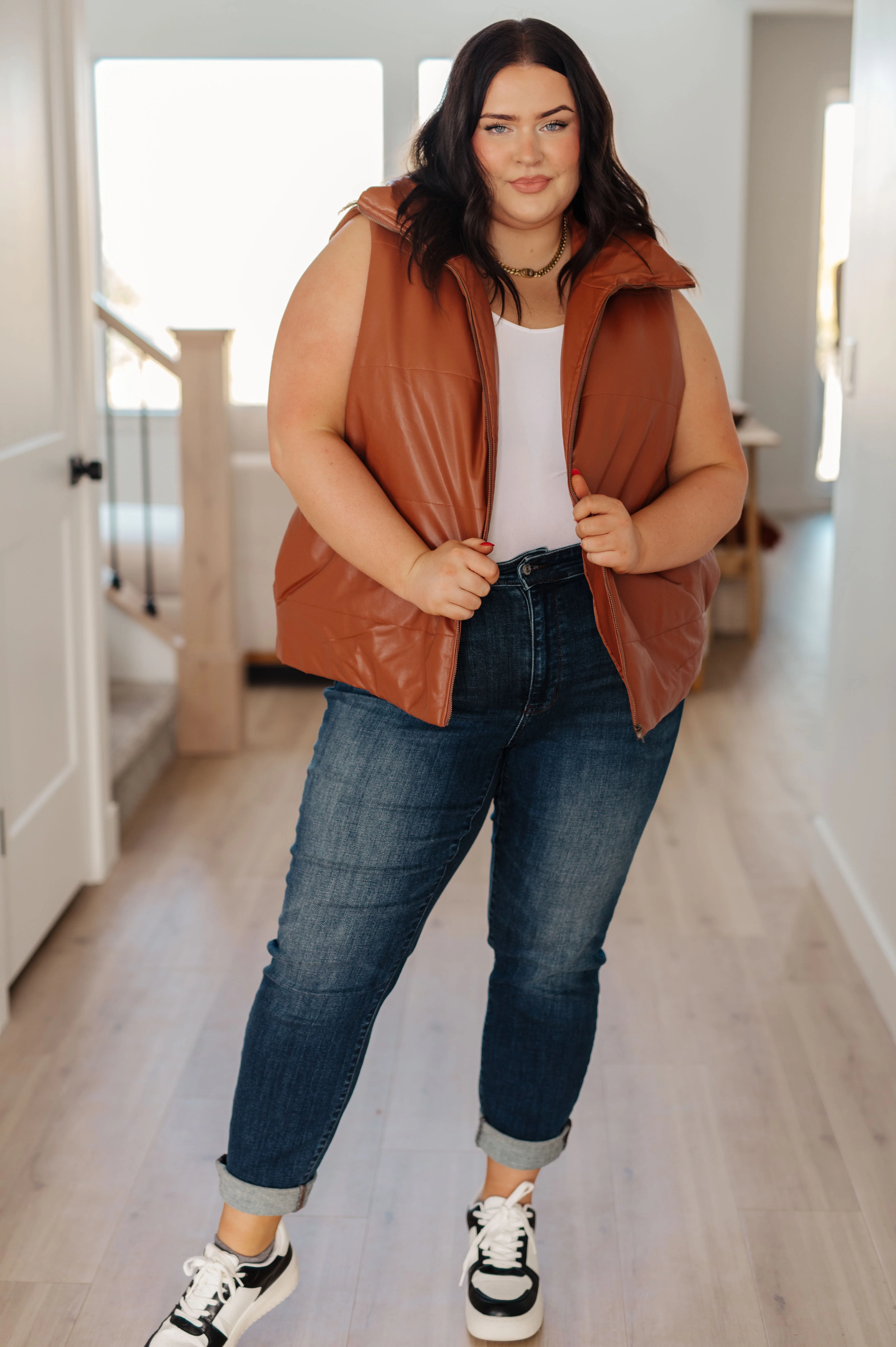 Persistence Pays Off Faux Leather Puffer Vest - 11/28/2023 - Image 8