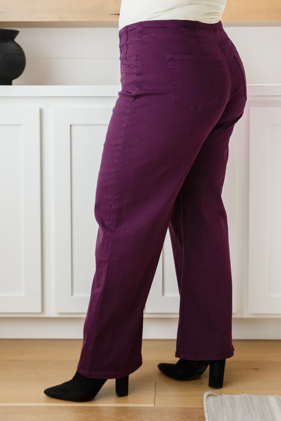 Petunia High Rise Wide Leg Jeans in Plum - 10/5/2023 - Image 11