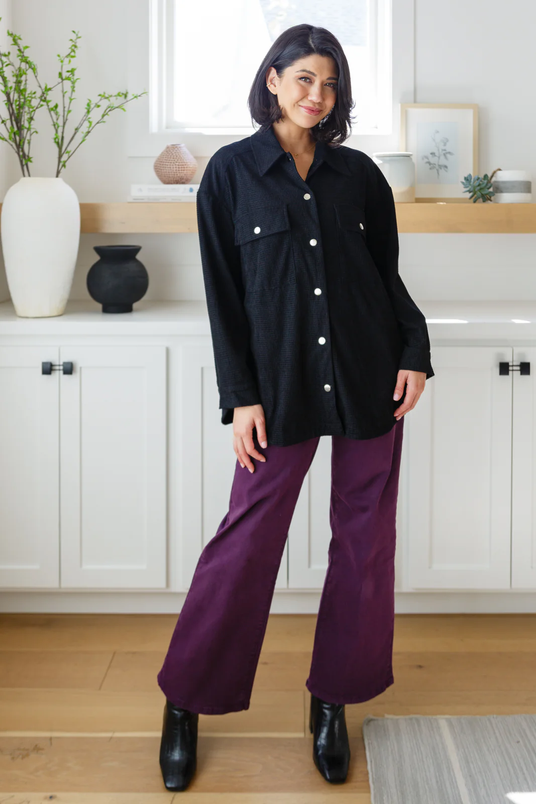 Petunia High Rise Wide Leg Jeans in Plum - 10/5/2023 - Image 8