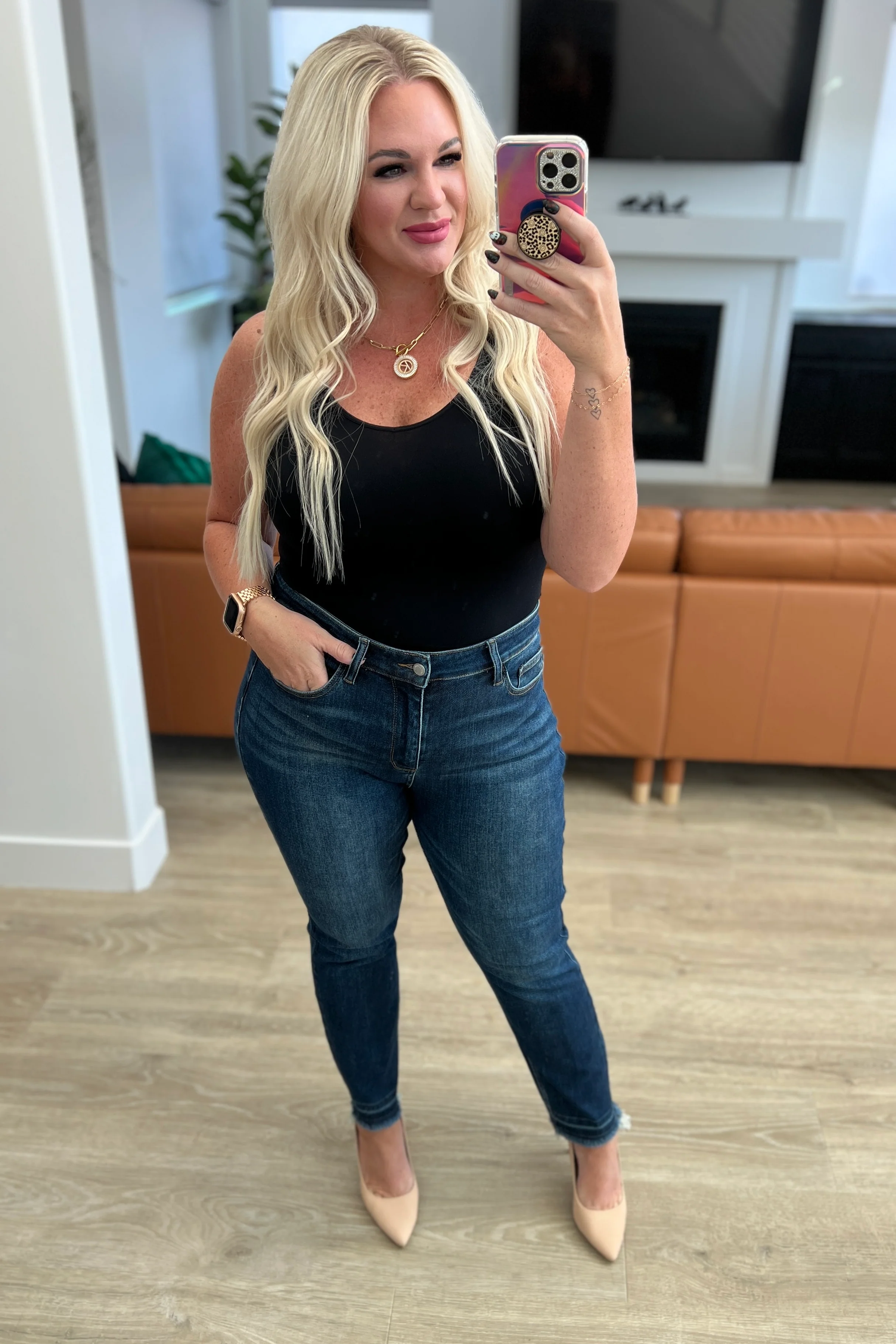 Phillipa High Rise Release Hem Slim Jeans - 10/11/2023 - Image 13