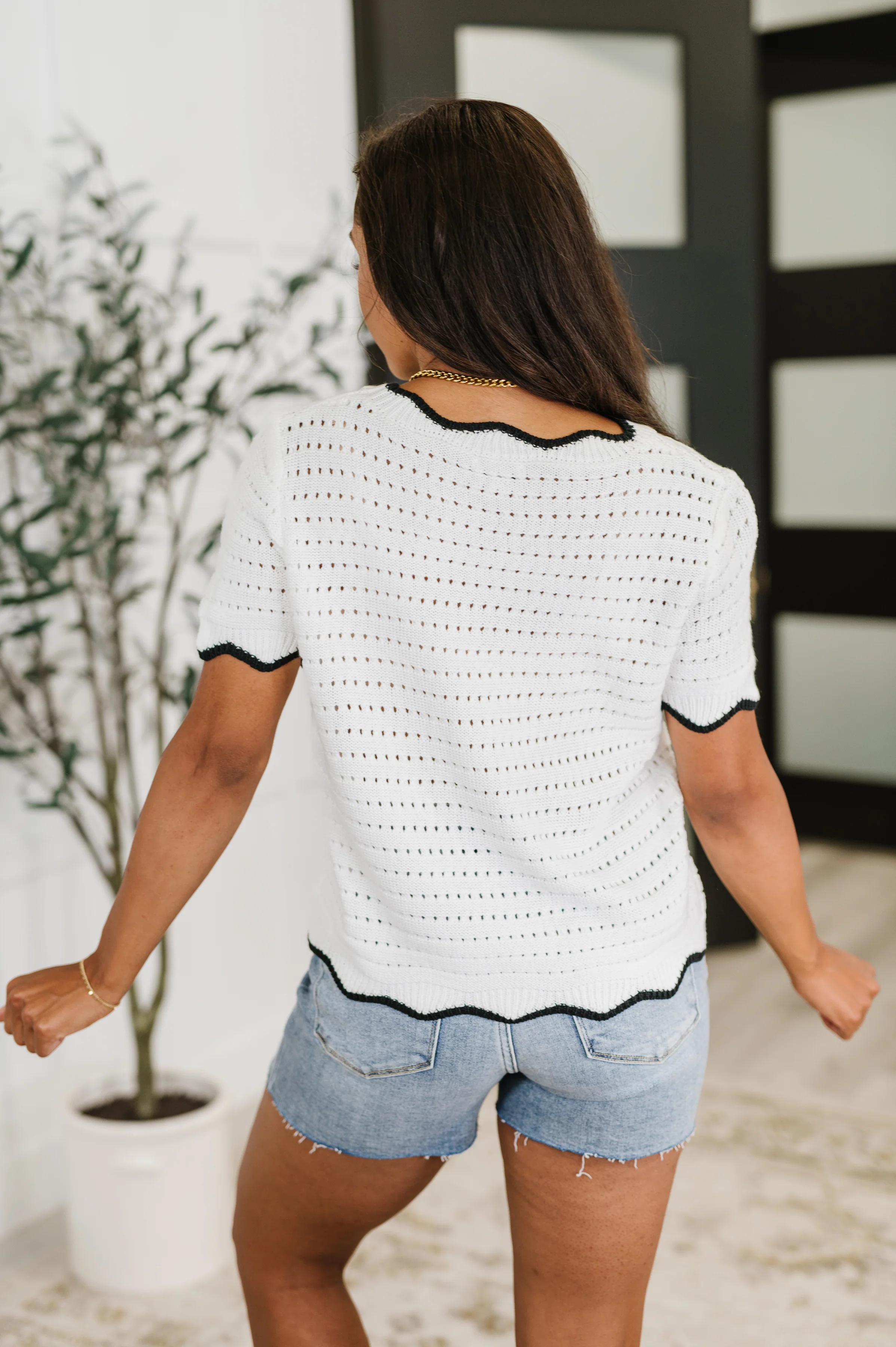 Pinkies Up Knit Top in White - 7/2/2026 - Image 4