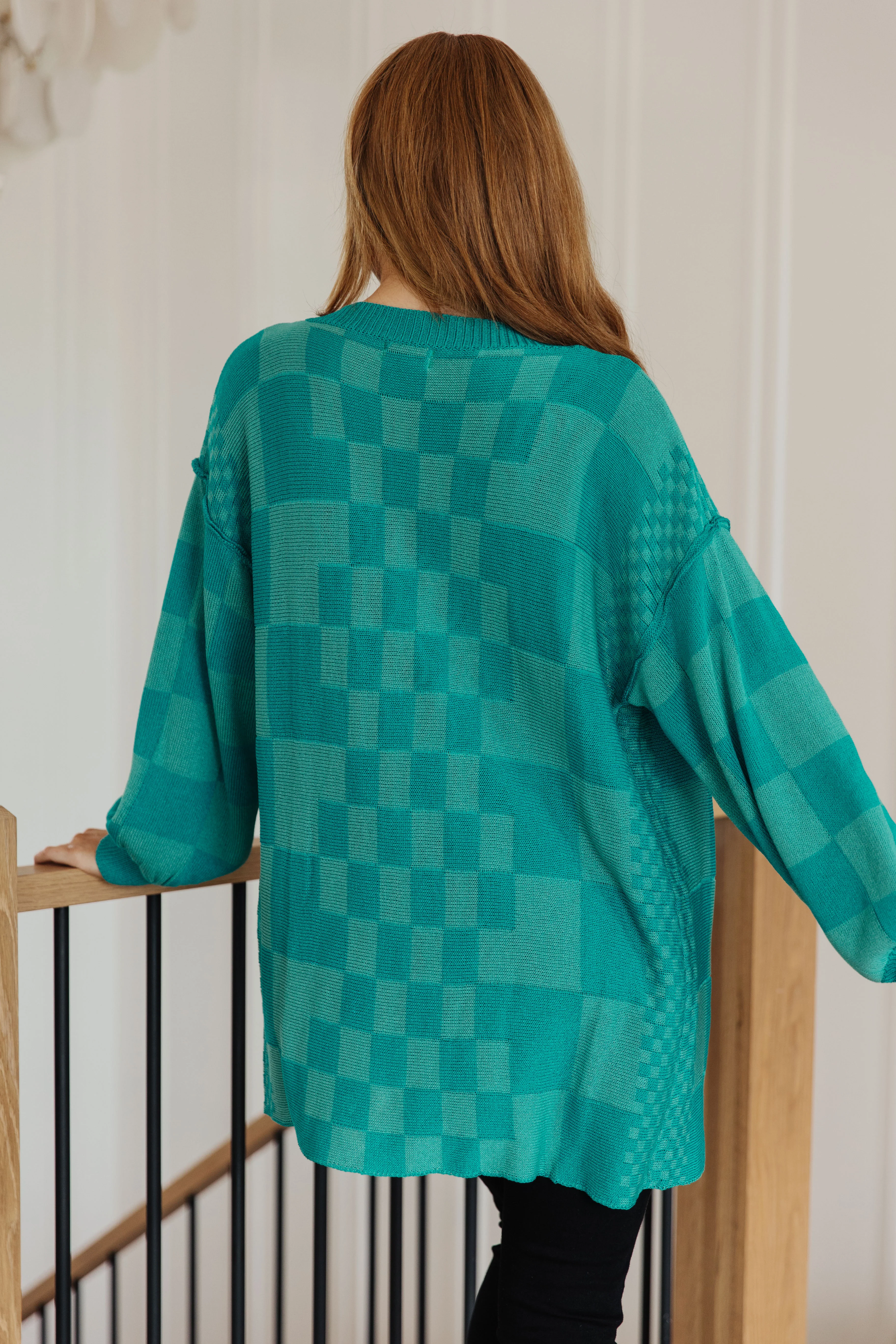 Pinky Swear Checkered Open Front Cardigan - 9/14/2023 - Image 6