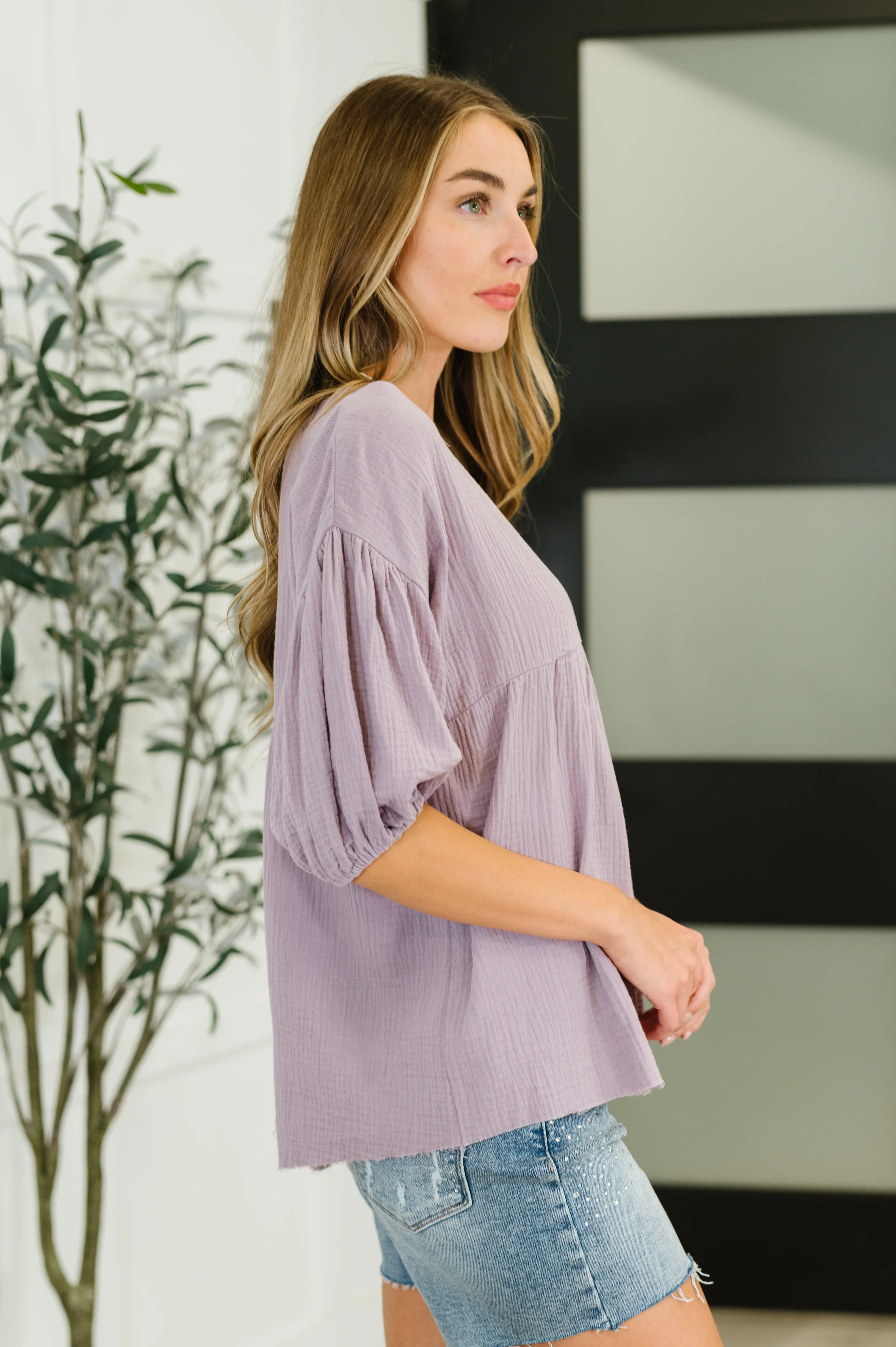 Pleasantly Perfect Bubble Sleeve Peasant Blouse - 6/8/2026 - Image 4
