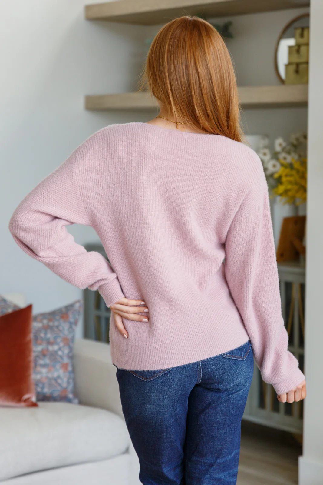 Plush Feelings V-Neck Sweater - 12/7/2023 - Image 11