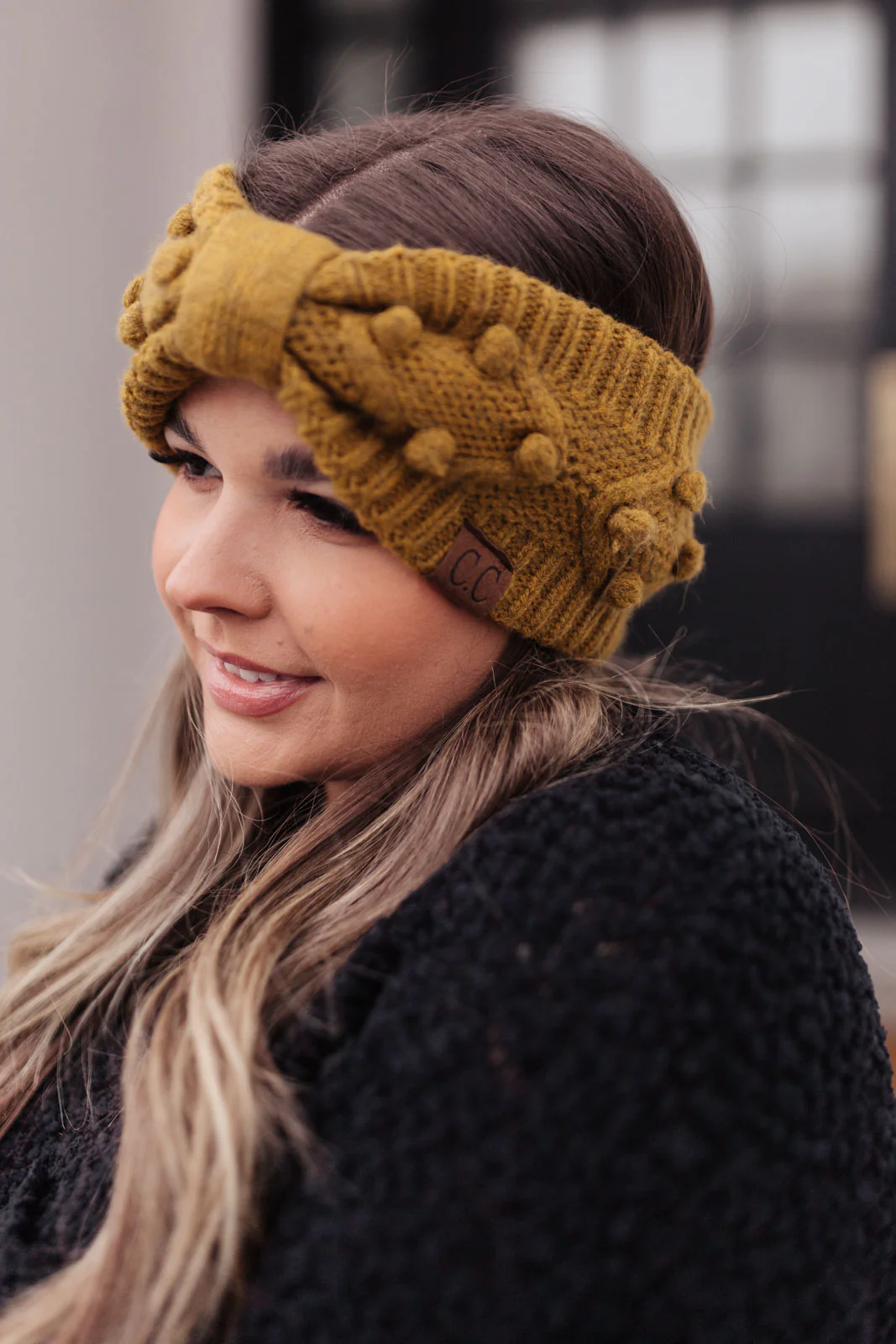 Pom Knit Head Wrap in Mustard - 10/28/2021 - Image 4