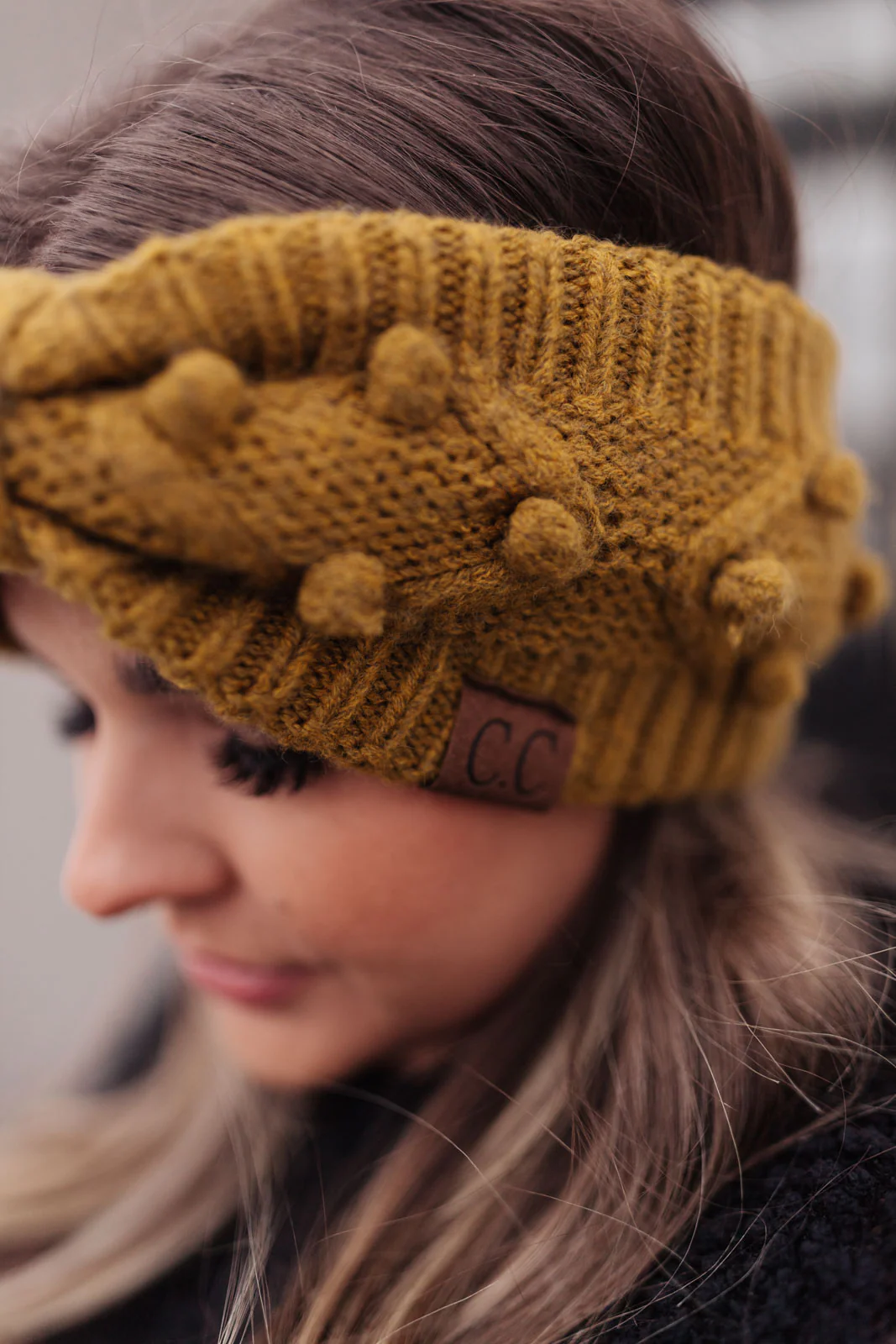 Pom Knit Head Wrap in Mustard - 10/28/2021 - Image 5