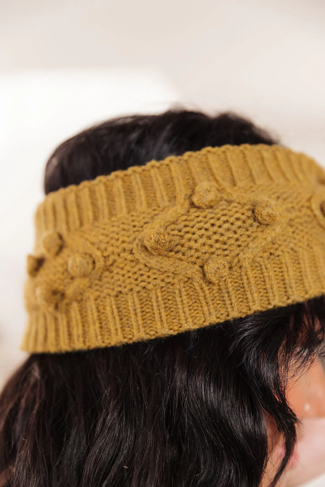 Pom Knit Head Wrap in Mustard - 10/28/2021 - Image 8