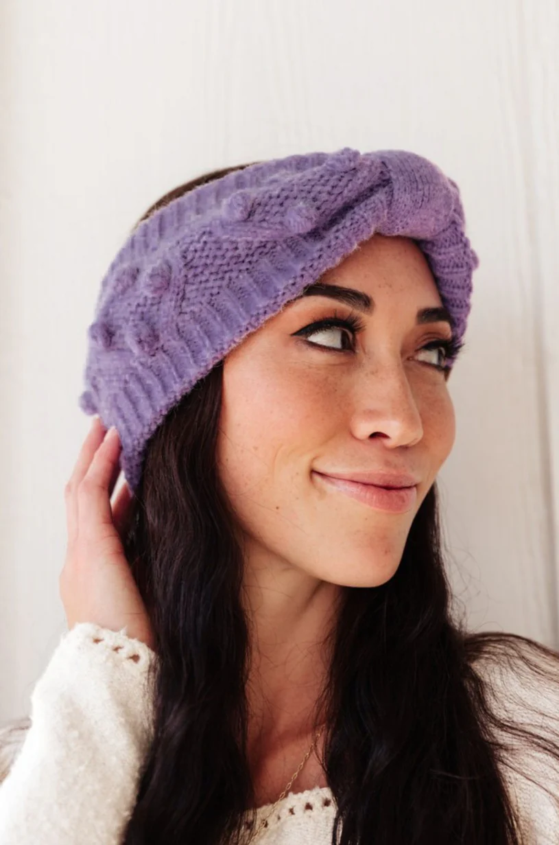 Pom Knit Head Wrap In Periwinkle - 11/18/2021 - Image 3