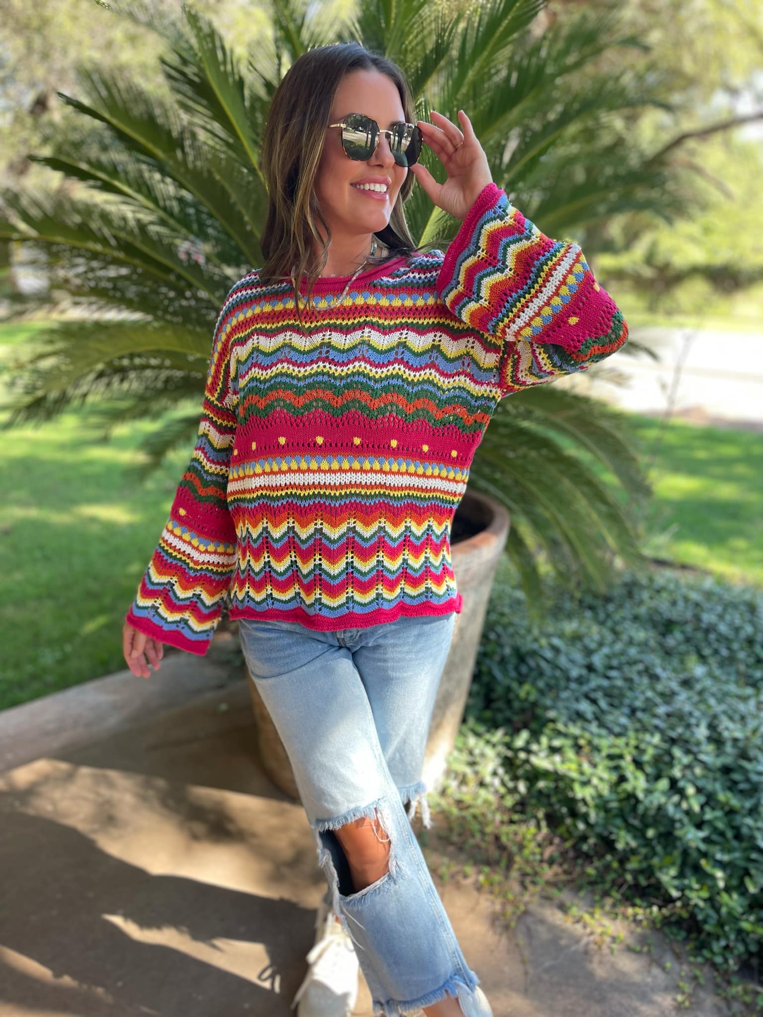 Abilene Crochet Sweater - RTS - Image 2