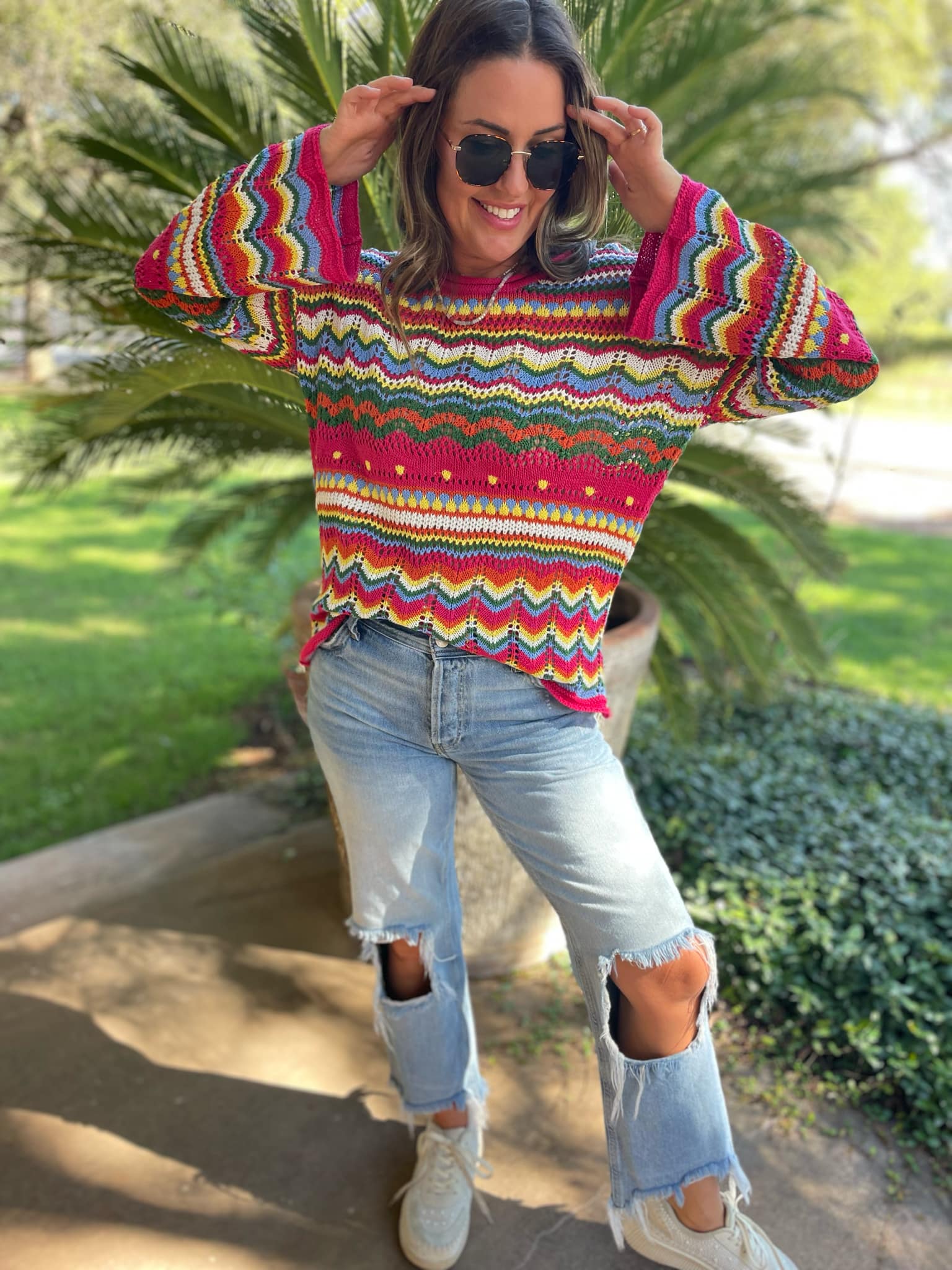 Abilene Crochet Sweater - RTS - Image 3