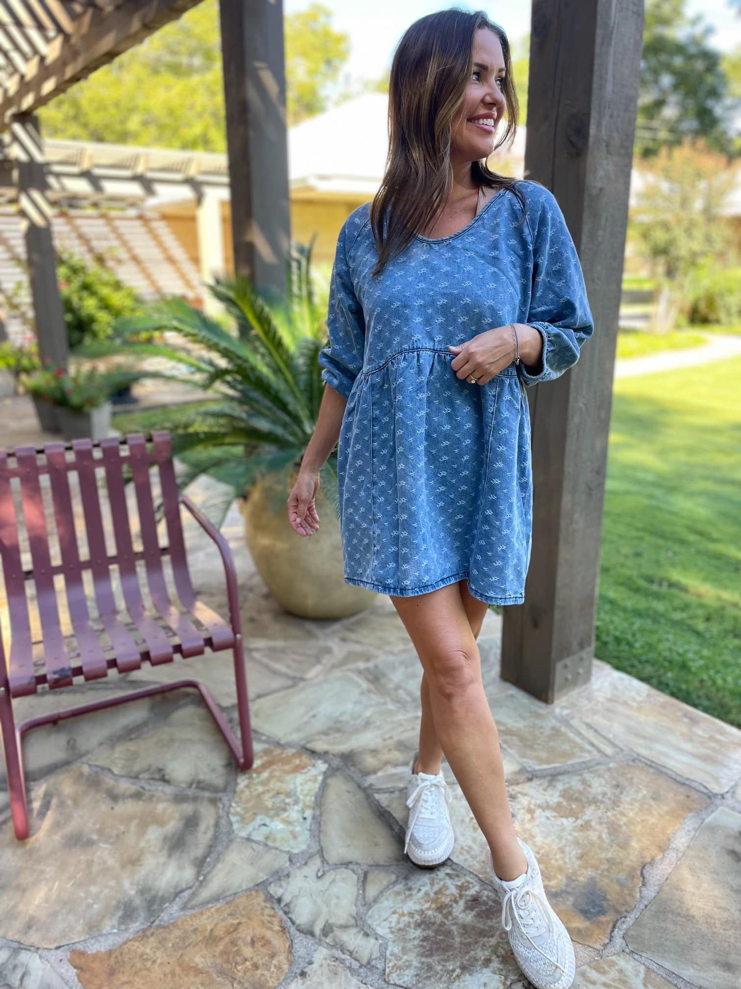 PREORDER: Alexa Denim Dress - Image 2