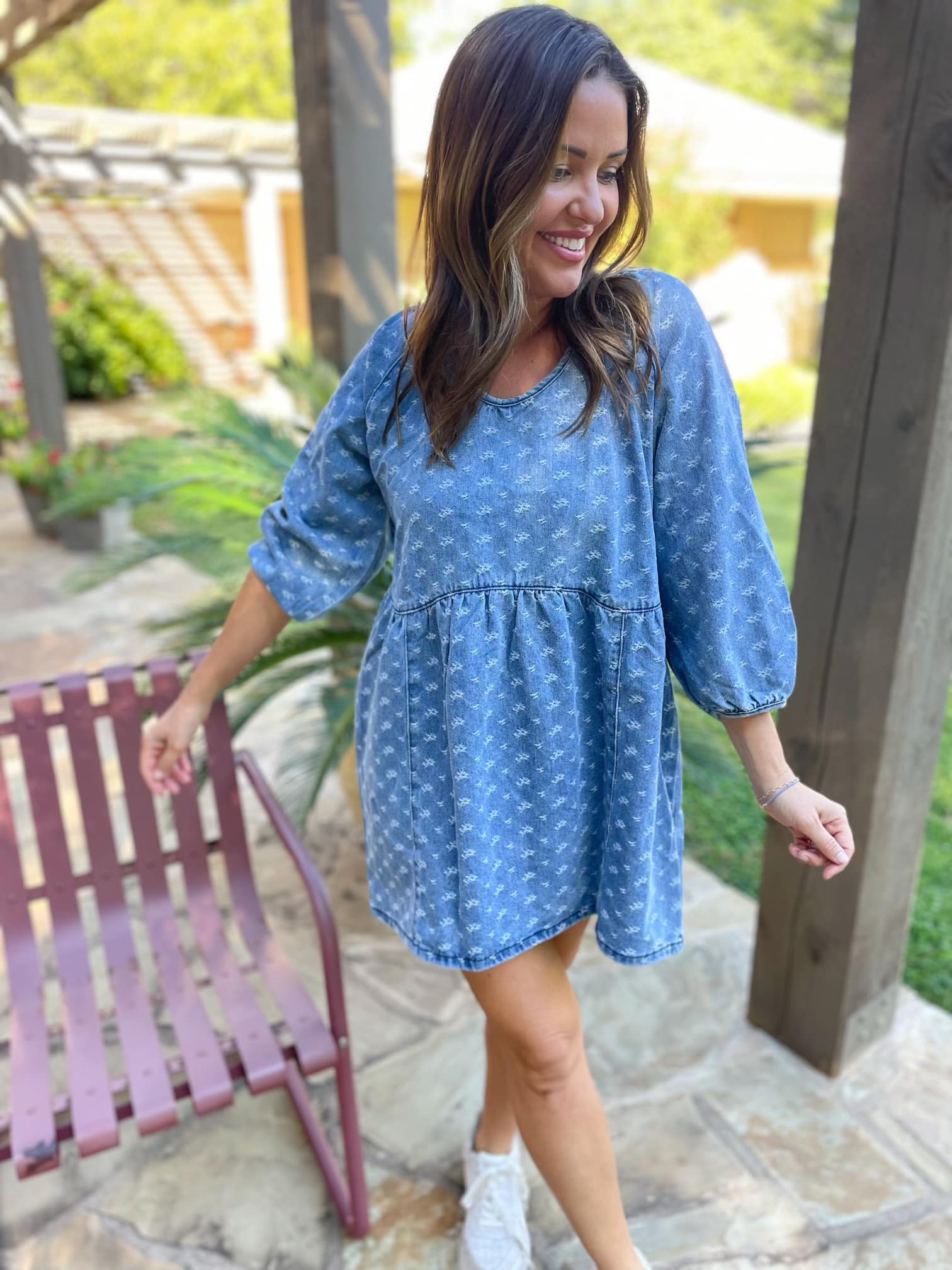 PREORDER: Alexa Denim Dress - Image 3