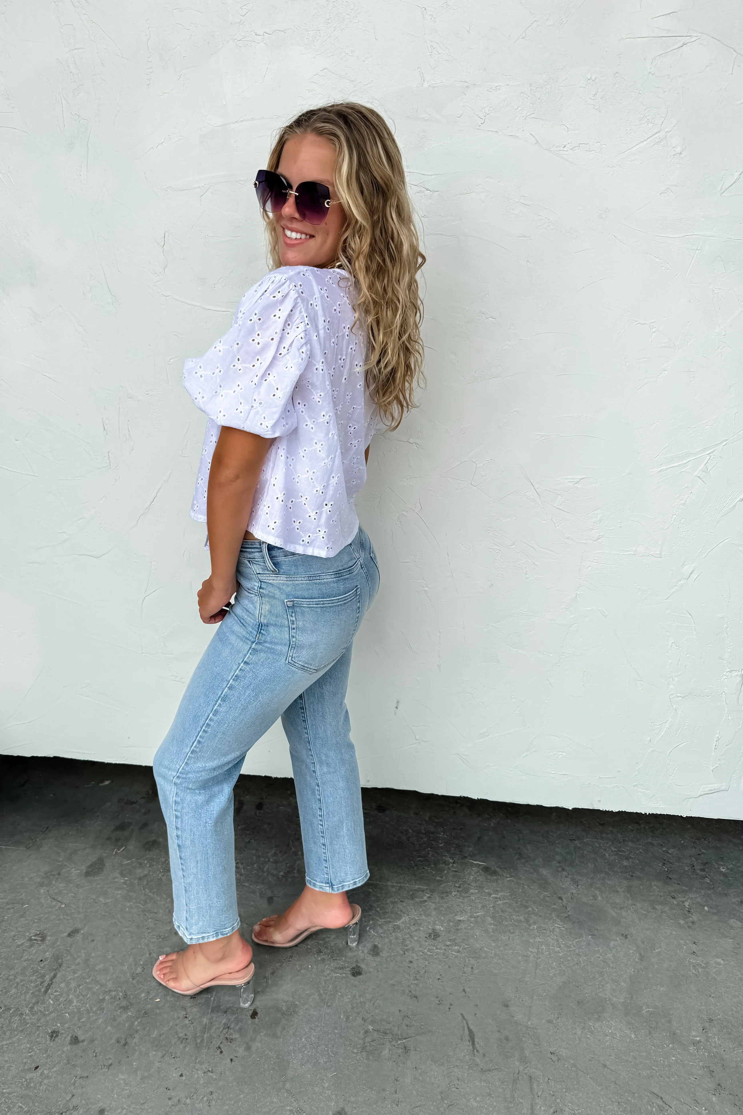 PREORDER: Alexie Straight Leg Cropped Jeans - Image 3