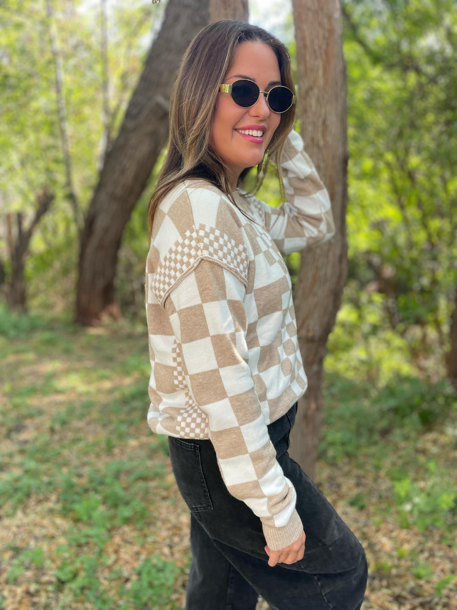 All Checkered Out Sweater in Four Colors - RTS - Image 14