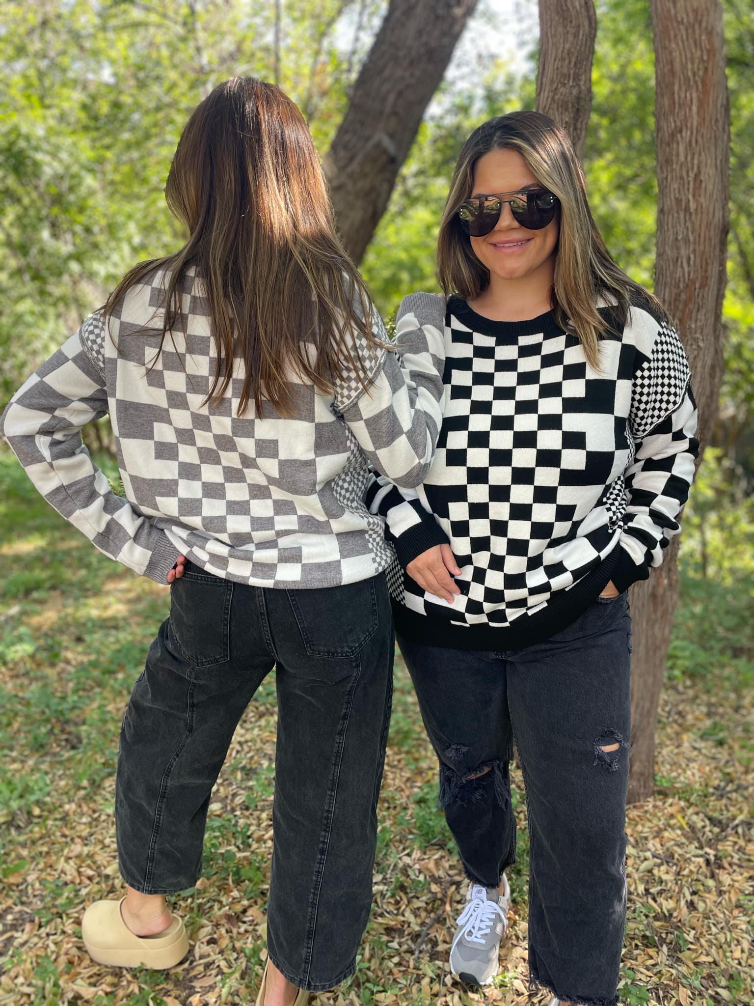 All Checkered Out Sweater in Four Colors - RTS - Image 19