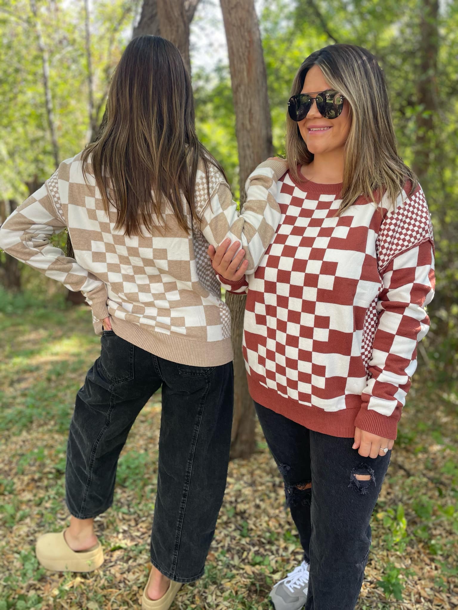 All Checkered Out Sweater in Four Colors - RTS - Image 20
