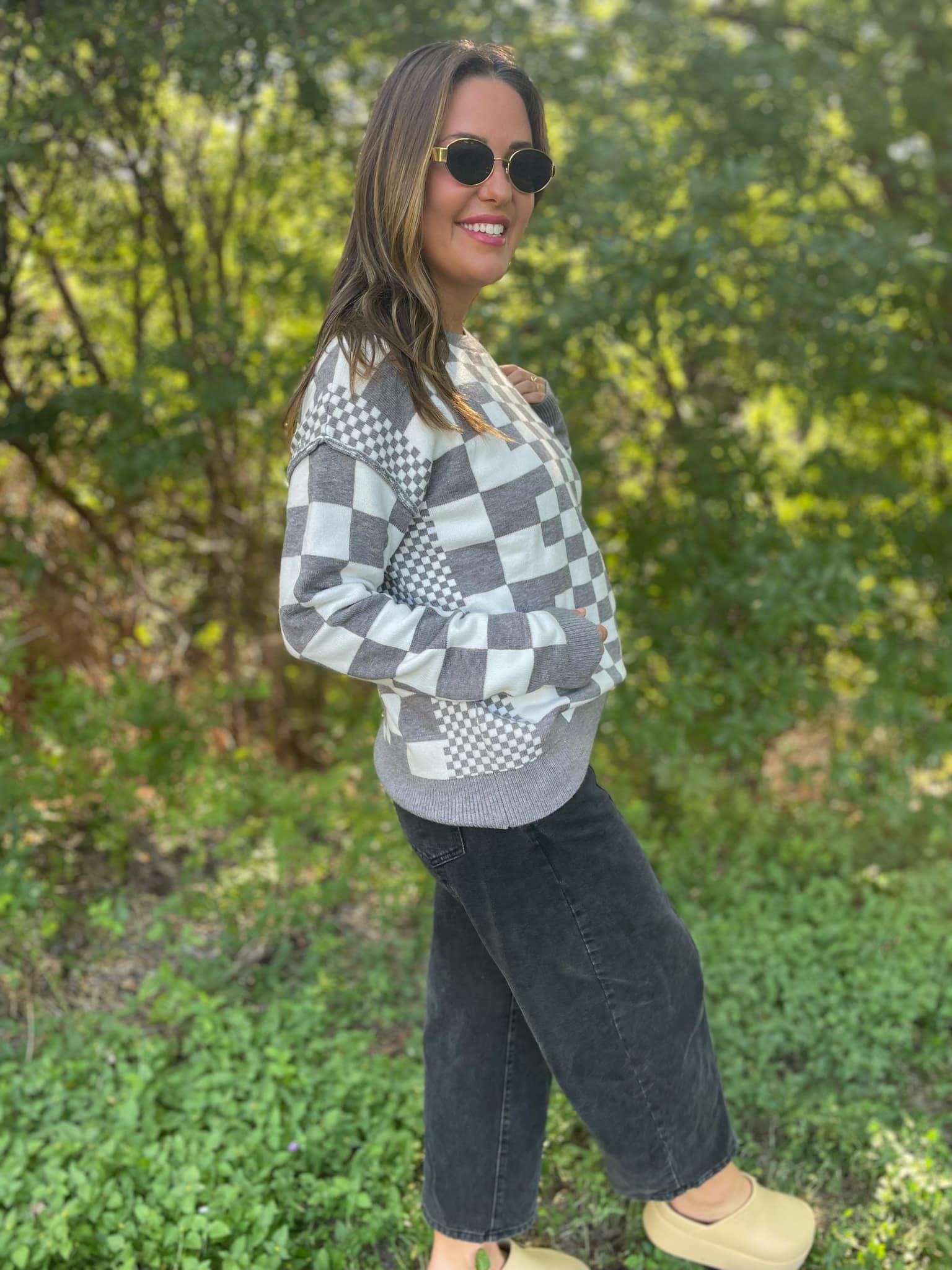 All Checkered Out Sweater in Four Colors - RTS - Image 6