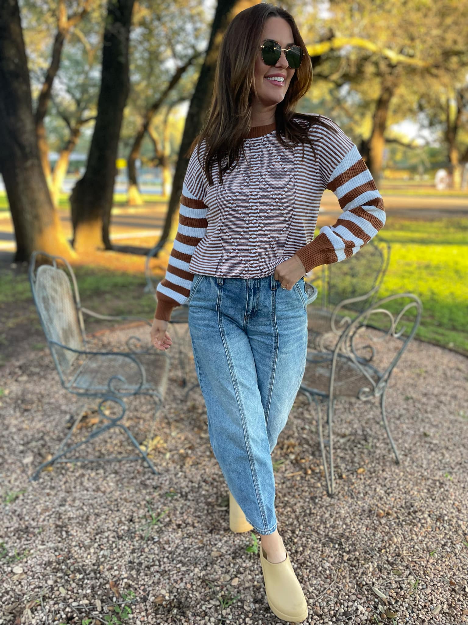 PREORDER: Aspen Striped Sleeve Sweater in Four Colors - Image 4