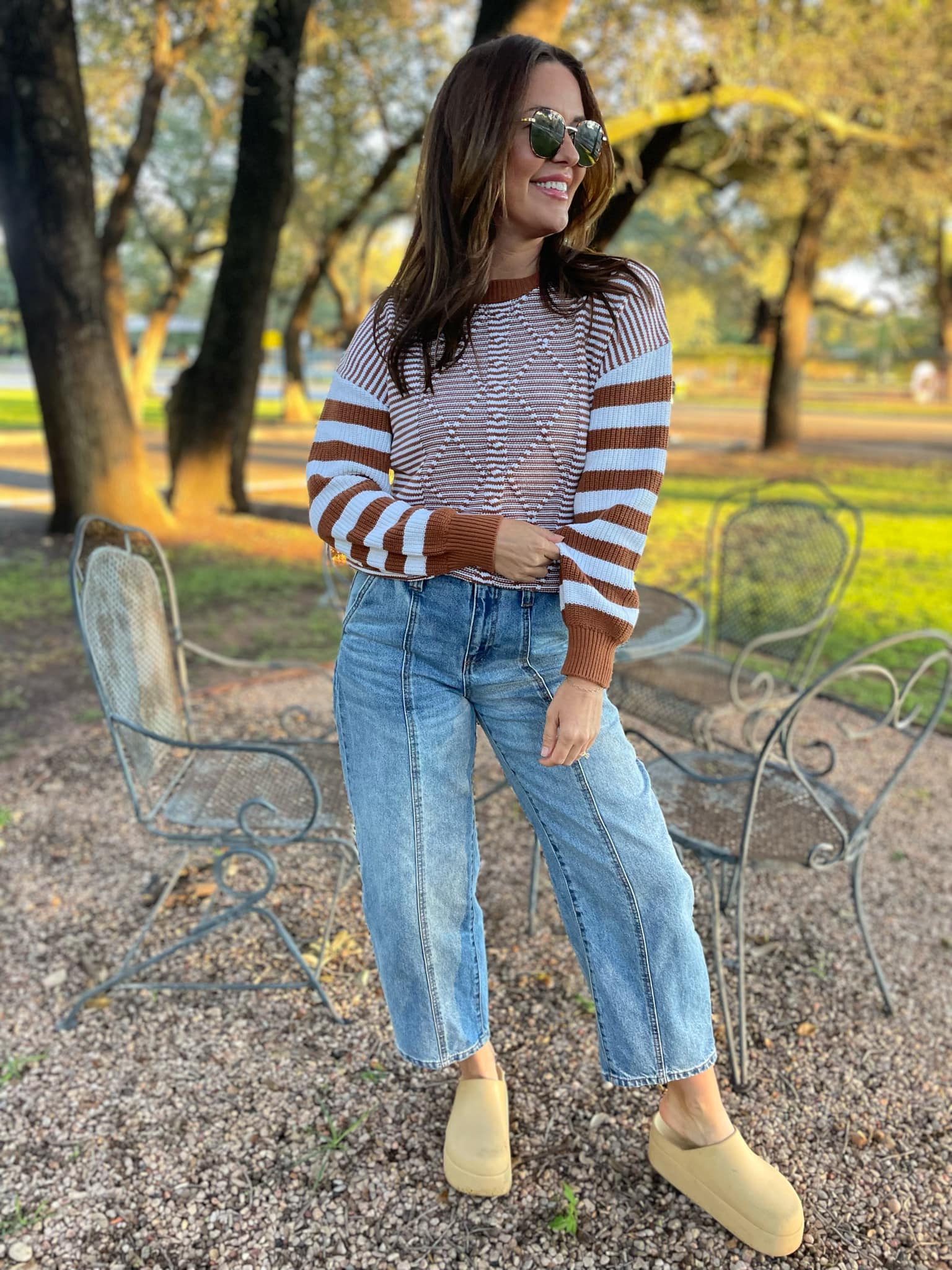 PREORDER: Aspen Striped Sleeve Sweater in Four Colors - Image 5