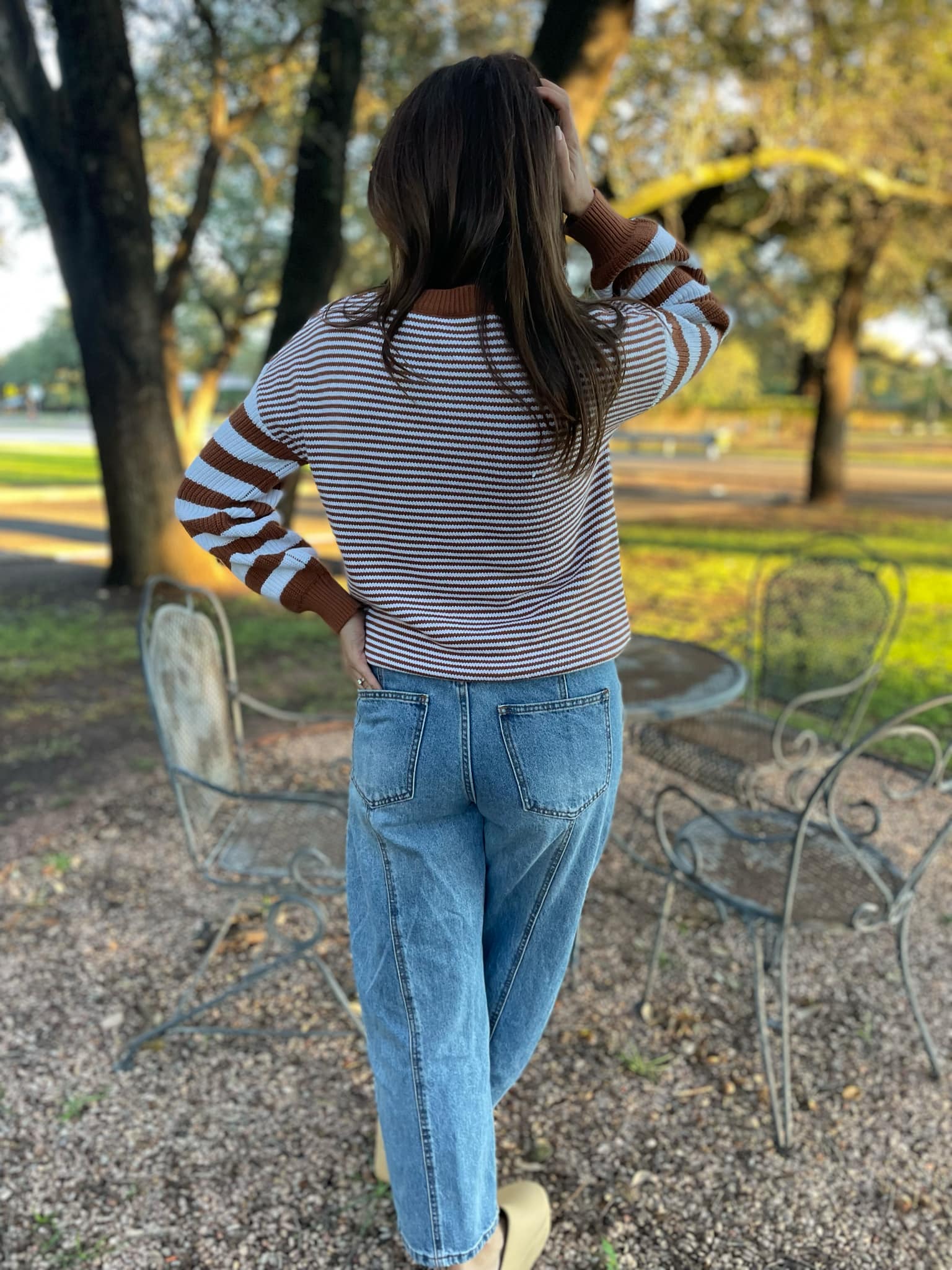 PREORDER: Aspen Striped Sleeve Sweater in Four Colors - Image 7