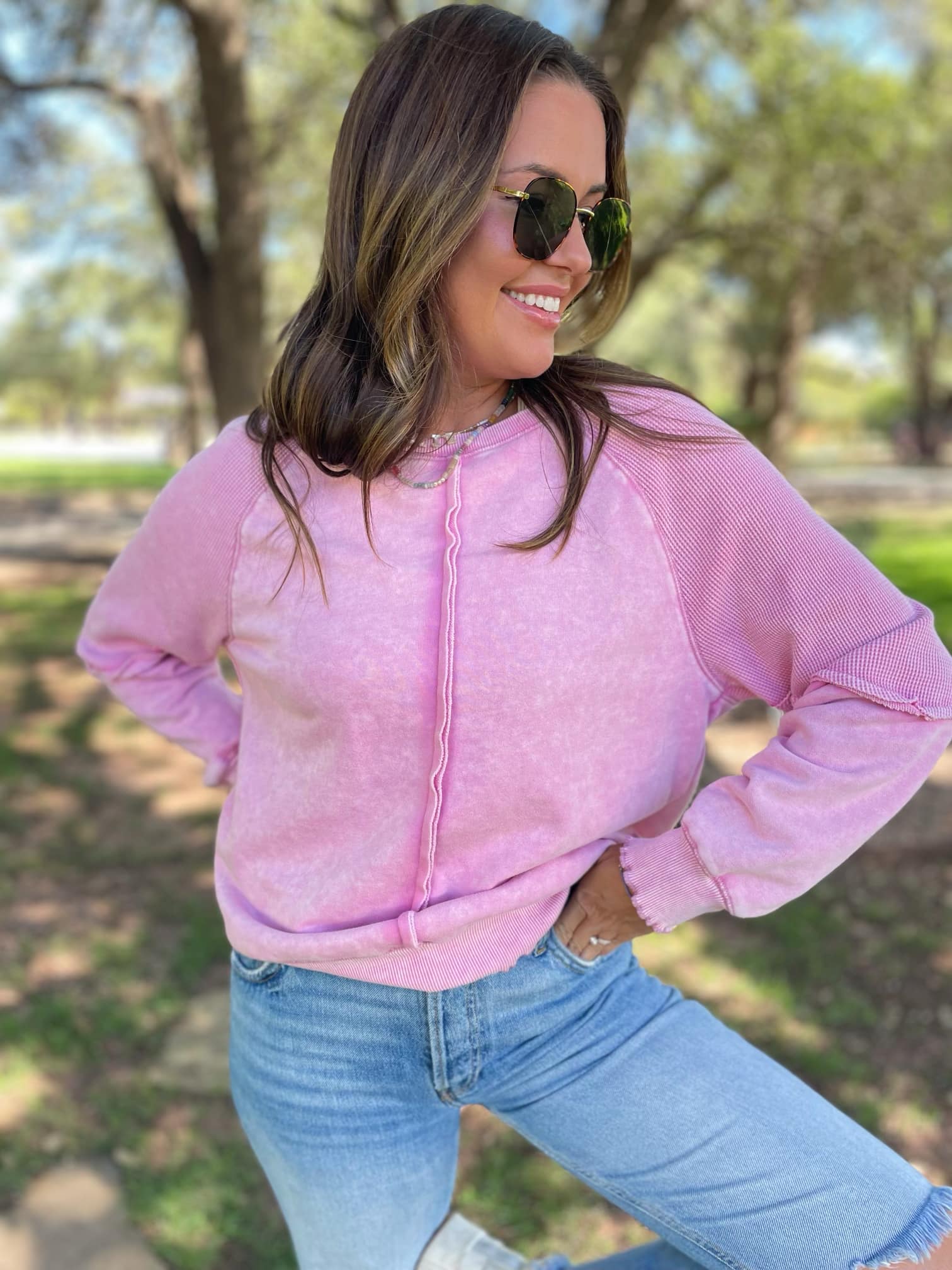 PREORDER: Best Selling Elliott Exposed Seam Sweatshirt in Five Colors - Ships in 4 weeks - Image 4