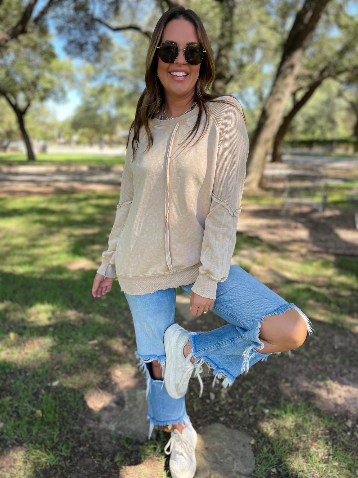 PREORDER: Best Selling Elliott Exposed Seam Sweatshirt in Five Colors - Ships in 4 weeks - Image 9