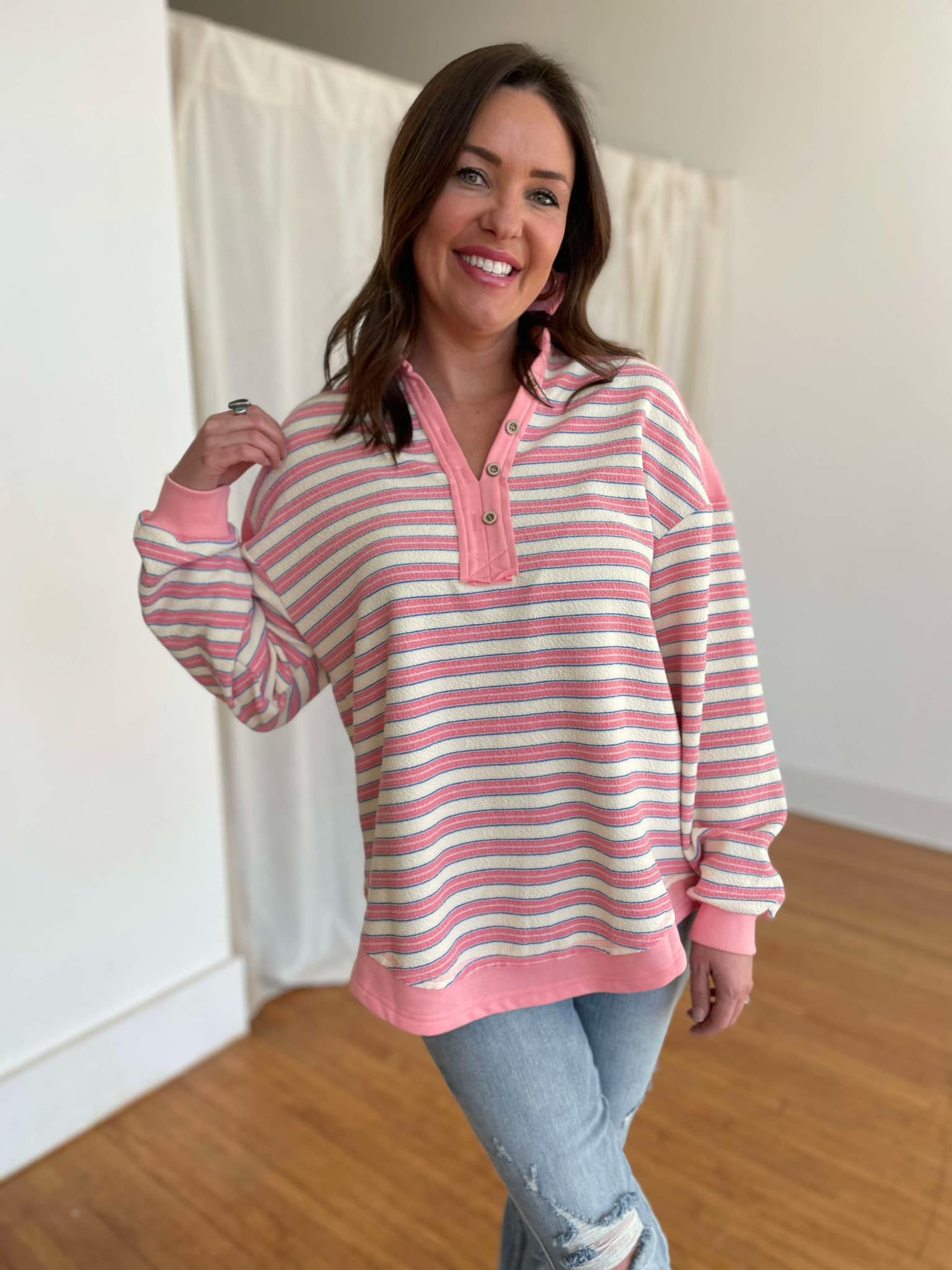 PREORDER: Beyond the Sea Striped Top in Three Colors - Image 3