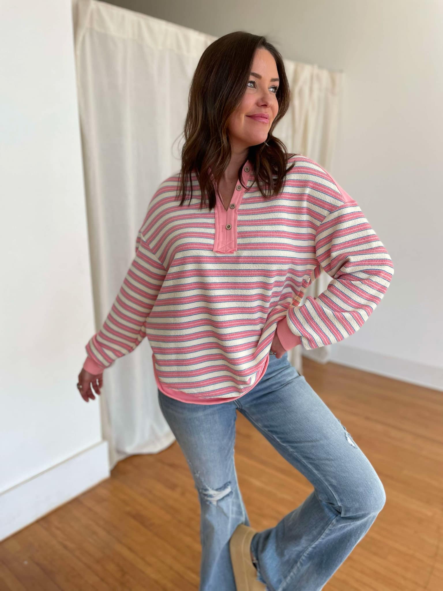 PREORDER: Beyond the Sea Striped Top in Three Colors - Image 4