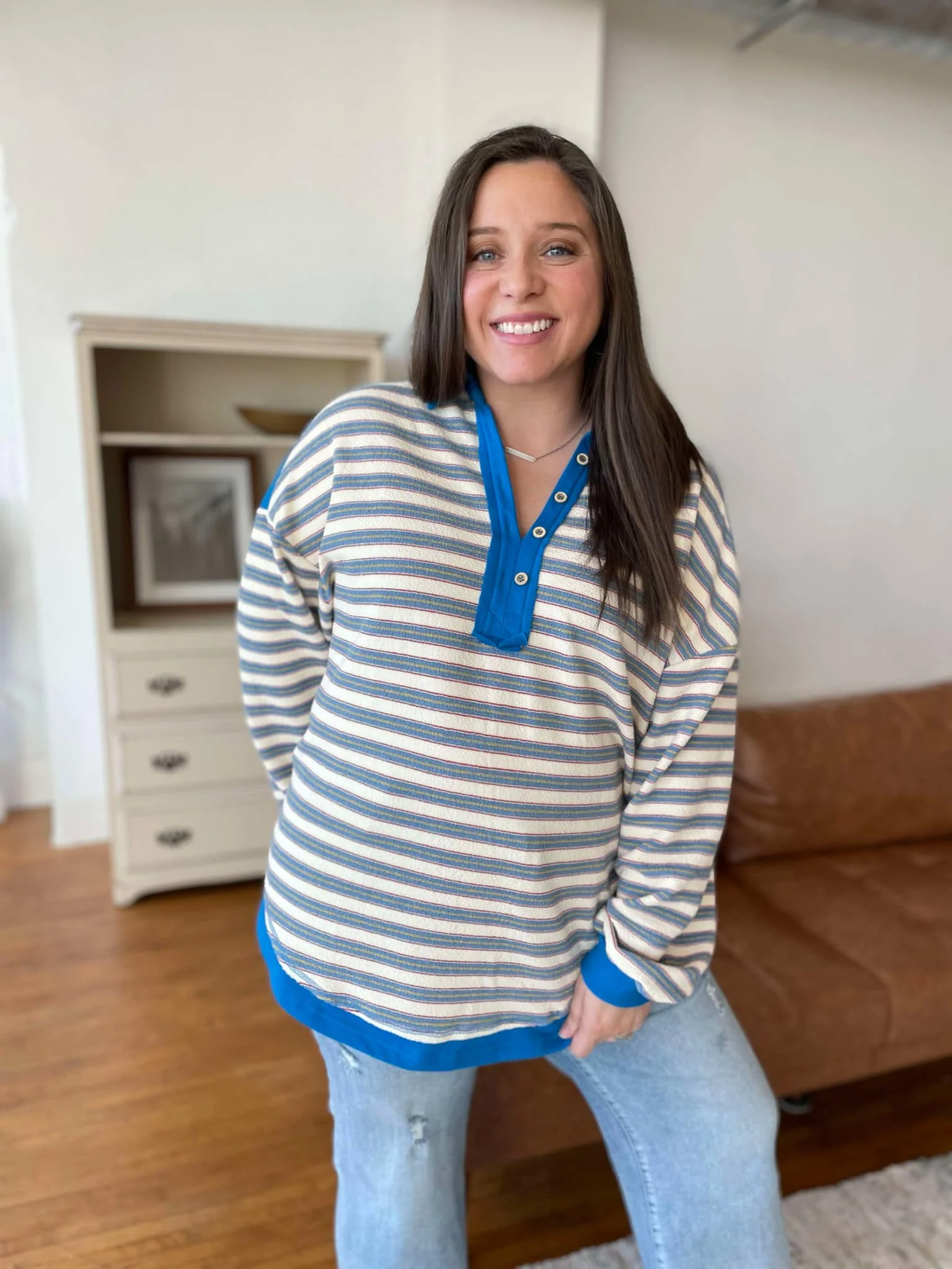 PREORDER: Beyond the Sea Striped Top in Three Colors - Image 7