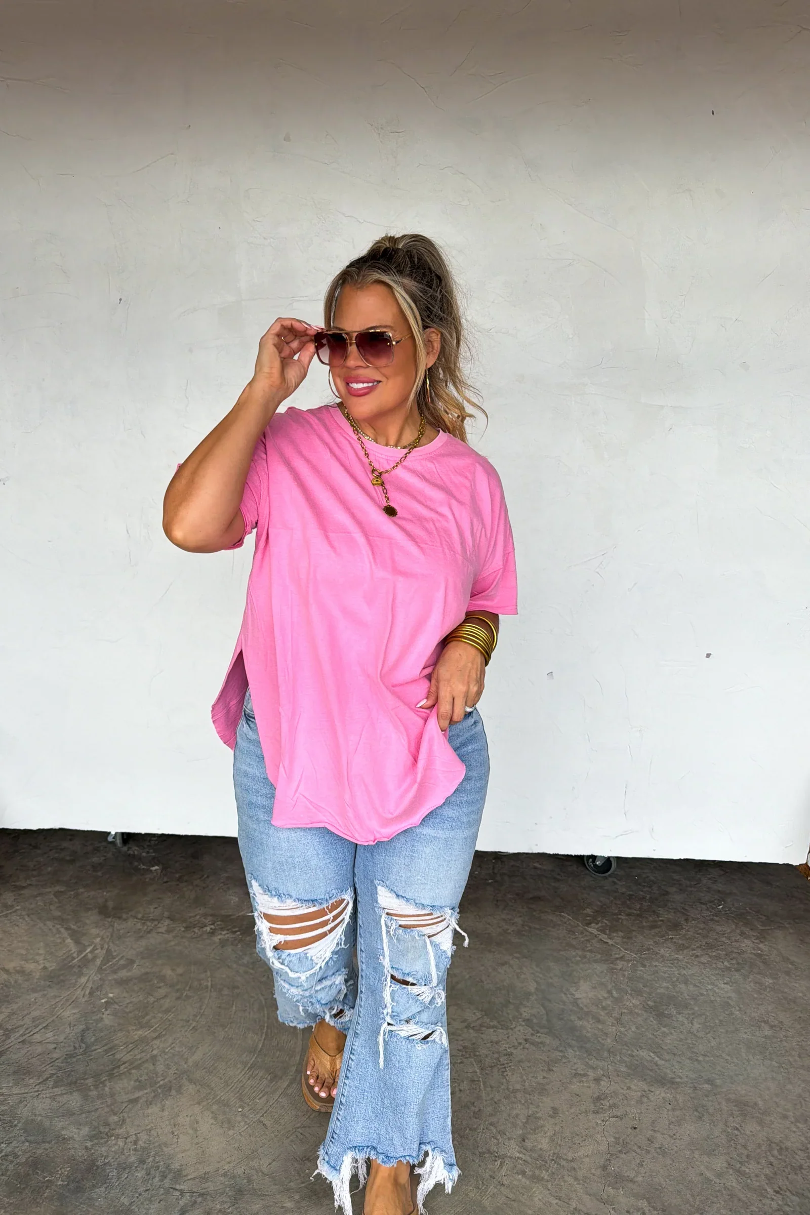 PREORDER: Blakeley Spring Joey Washed Cotton Boyfriend Tee - Image 2
