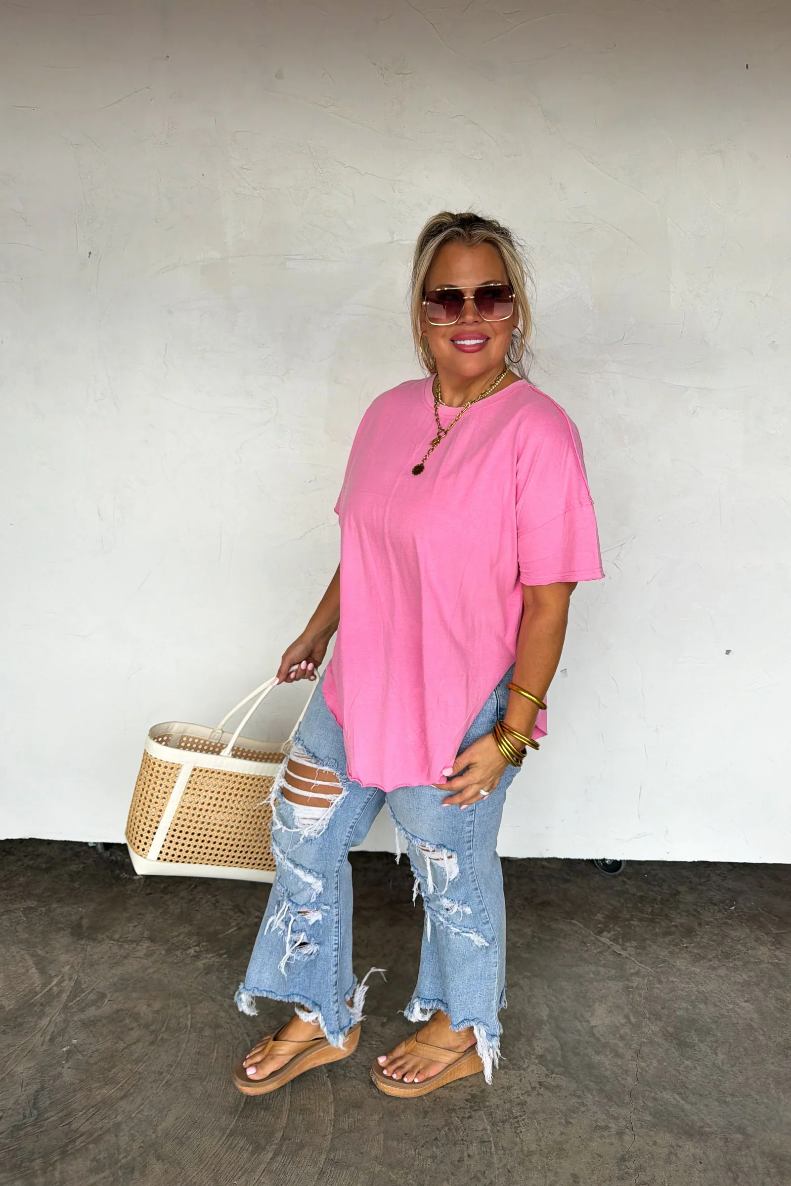 PREORDER: Blakeley Spring Joey Washed Cotton Boyfriend Tee - Image 5