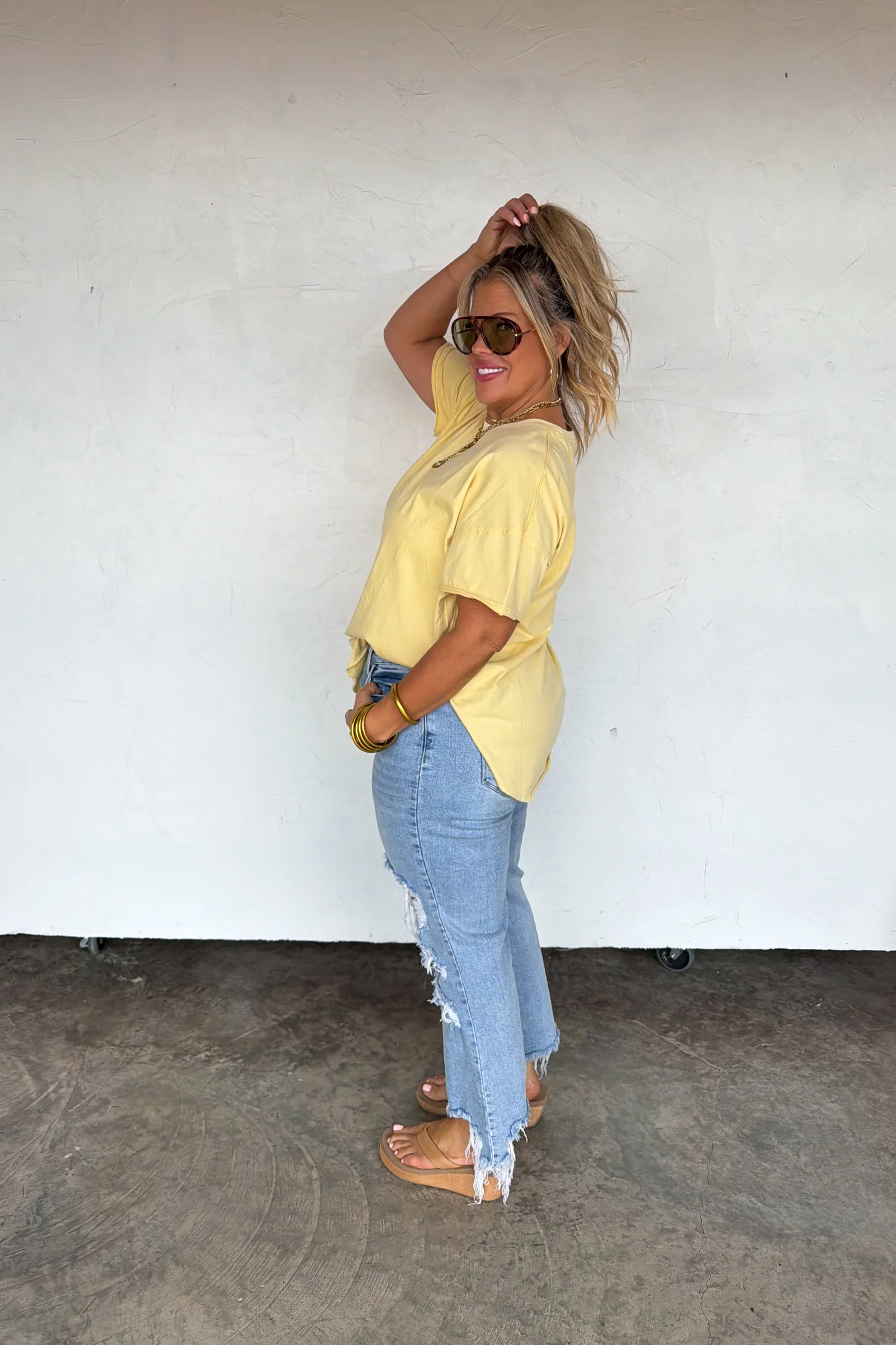 PREORDER: Blakeley Spring Joey Washed Cotton Boyfriend Tee - Image 6