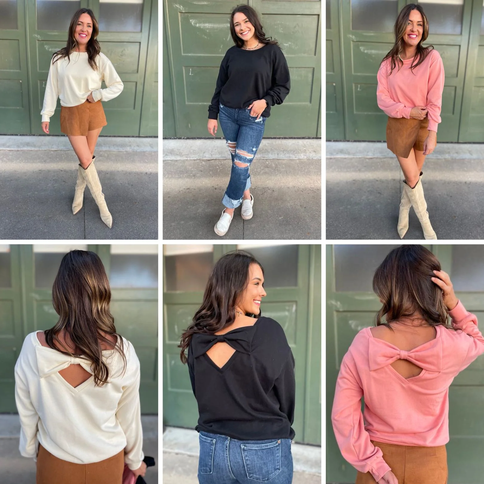 Bow Back Sweatshirt in Three Colors - RTS - Image 13
