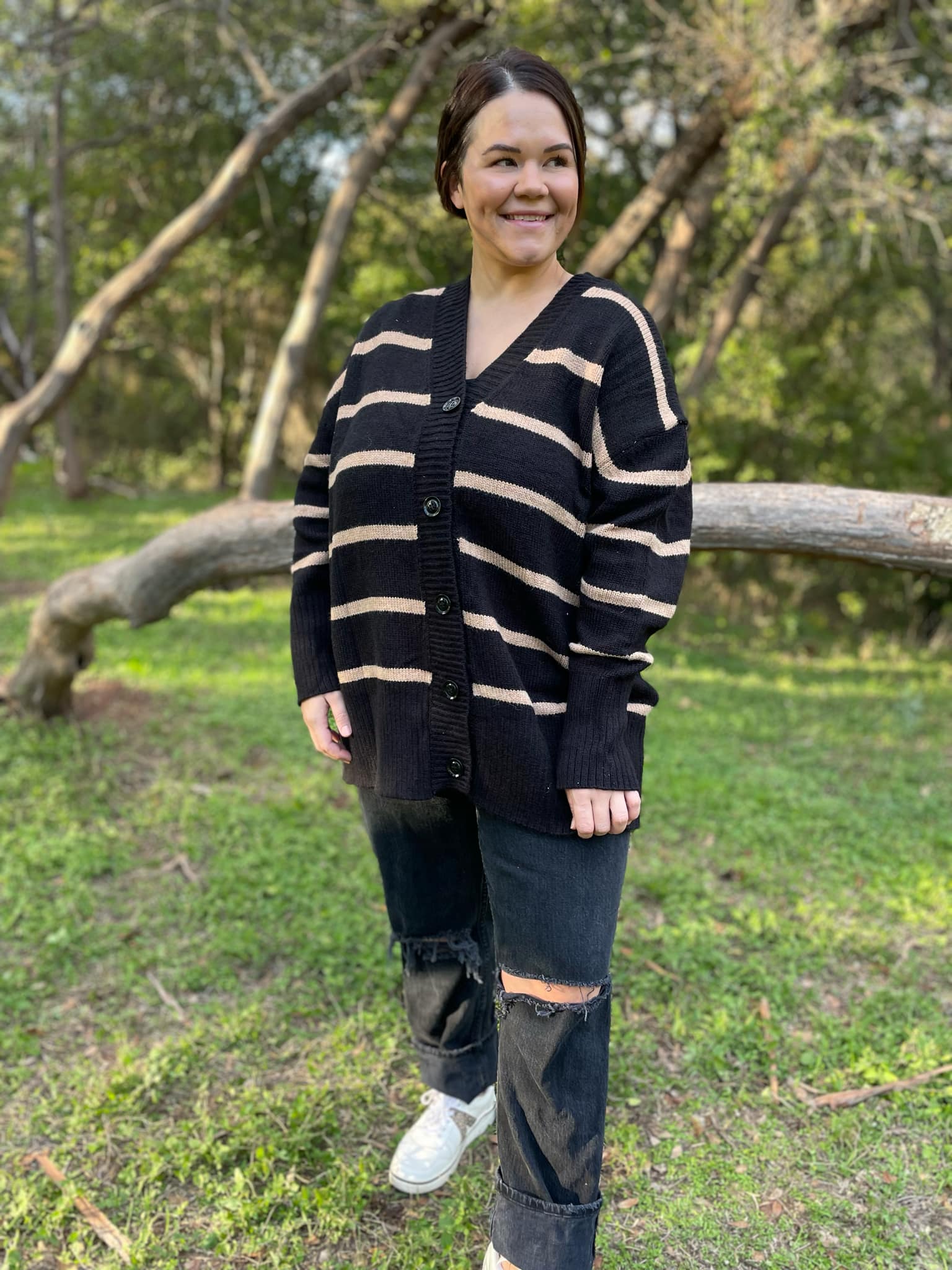 PREORDER: Brooks Striped Cardigan - Image 2