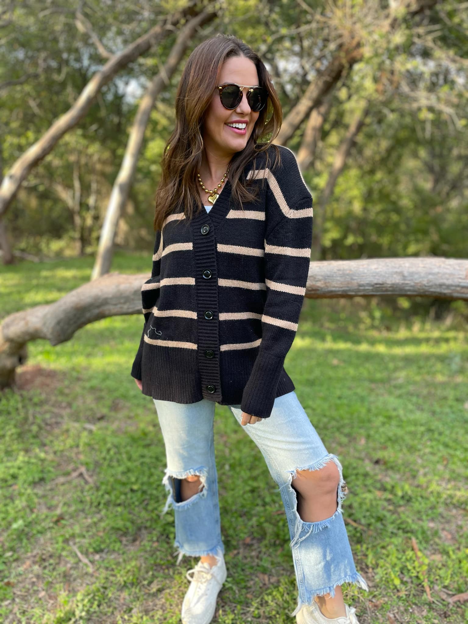 PREORDER: Brooks Striped Cardigan - Image 7