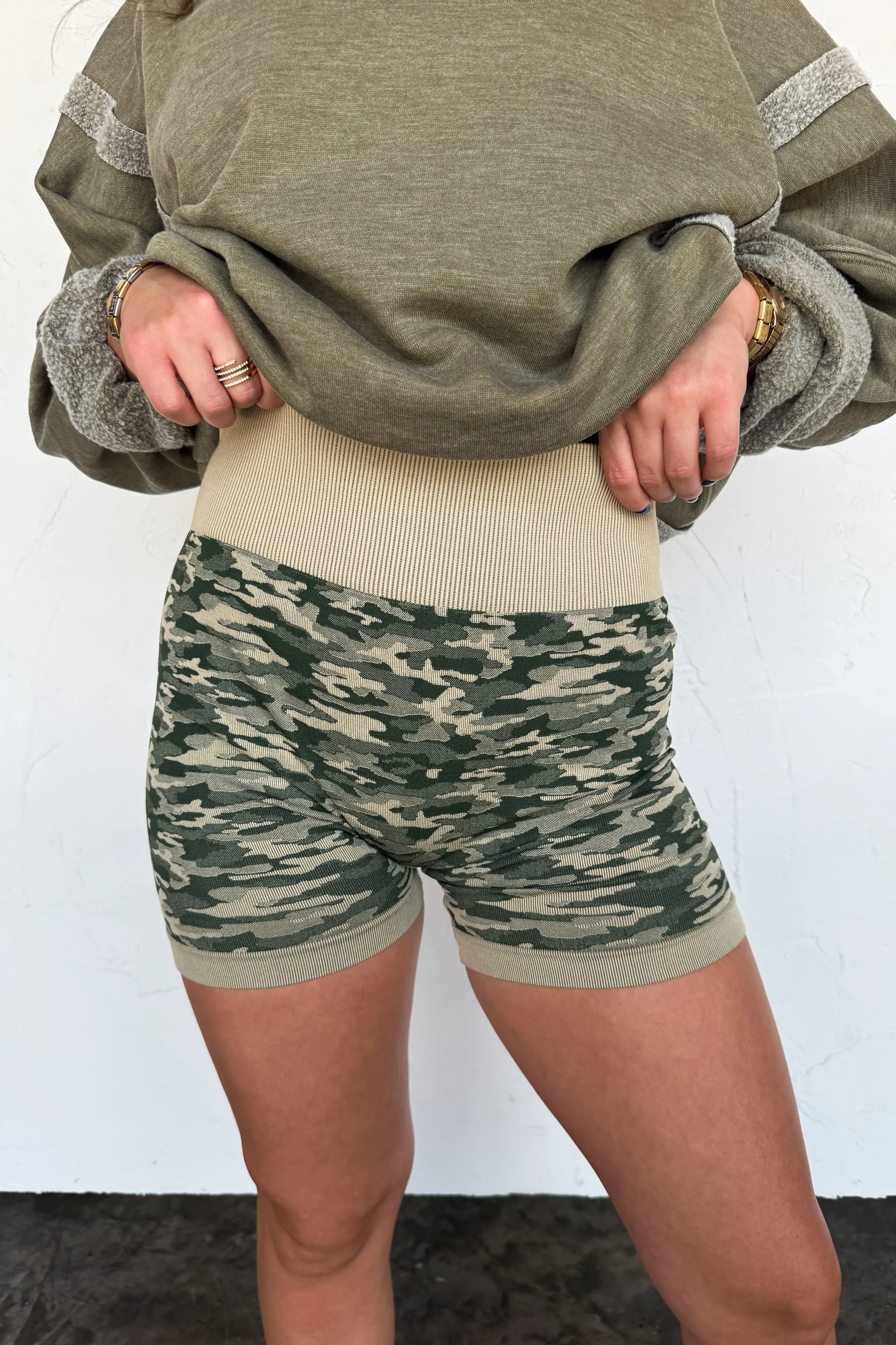 PREORDER: Camo Bra & Biker Short Set - Image 3