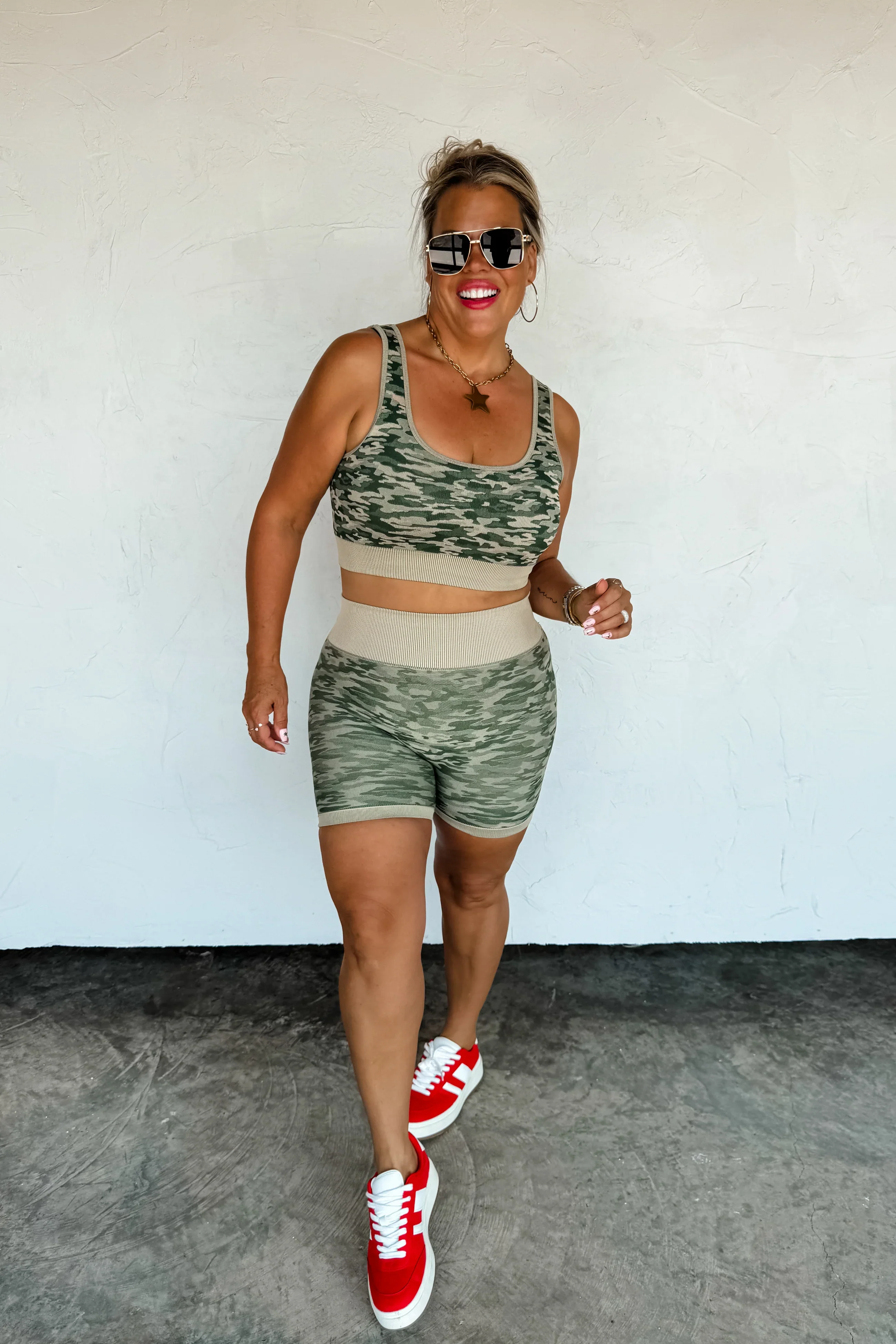 PREORDER: Camo Bra & Biker Short Set - Image 5