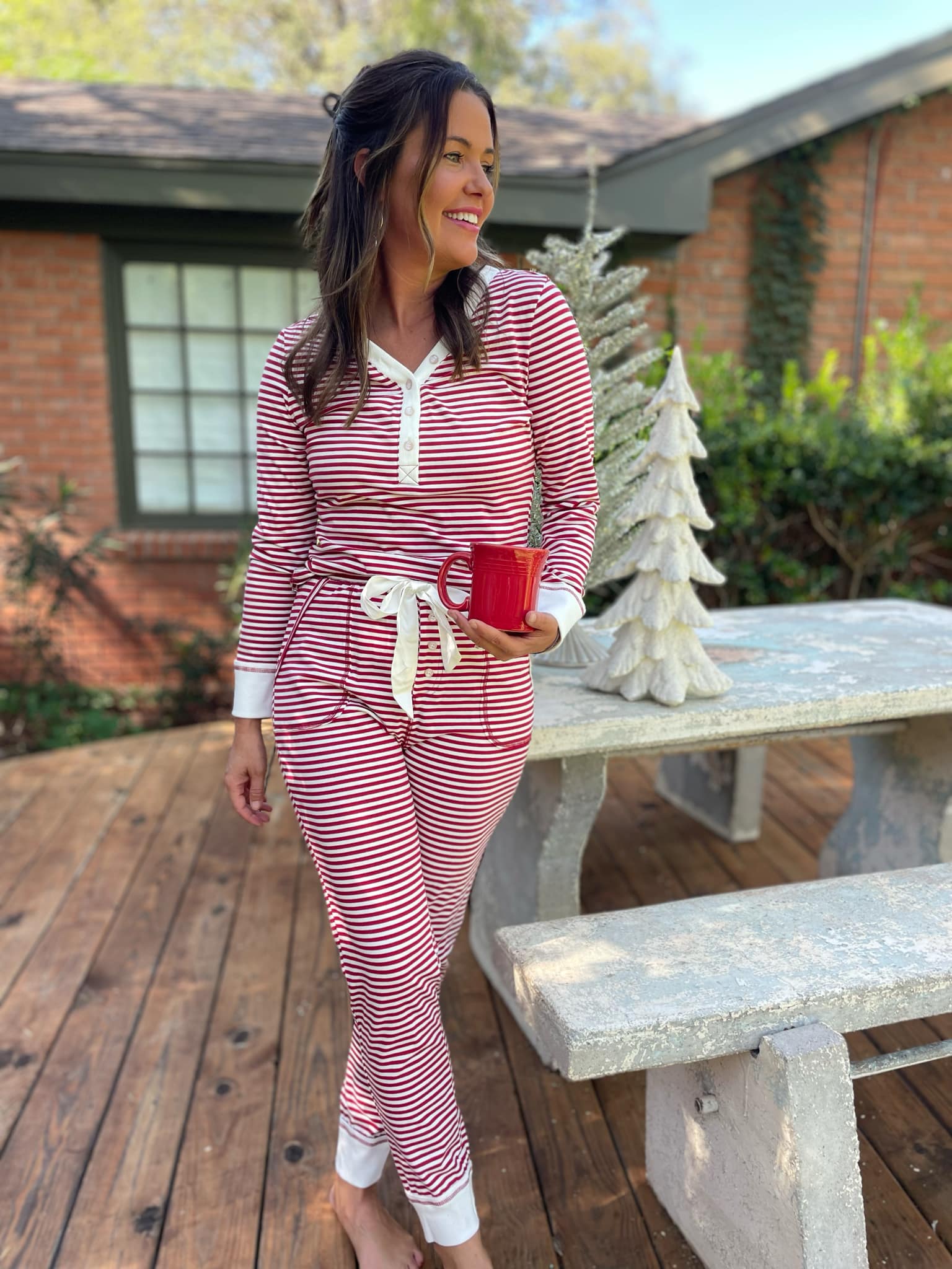 Candy Striped Pajama Pants Set - RTS - Image 2