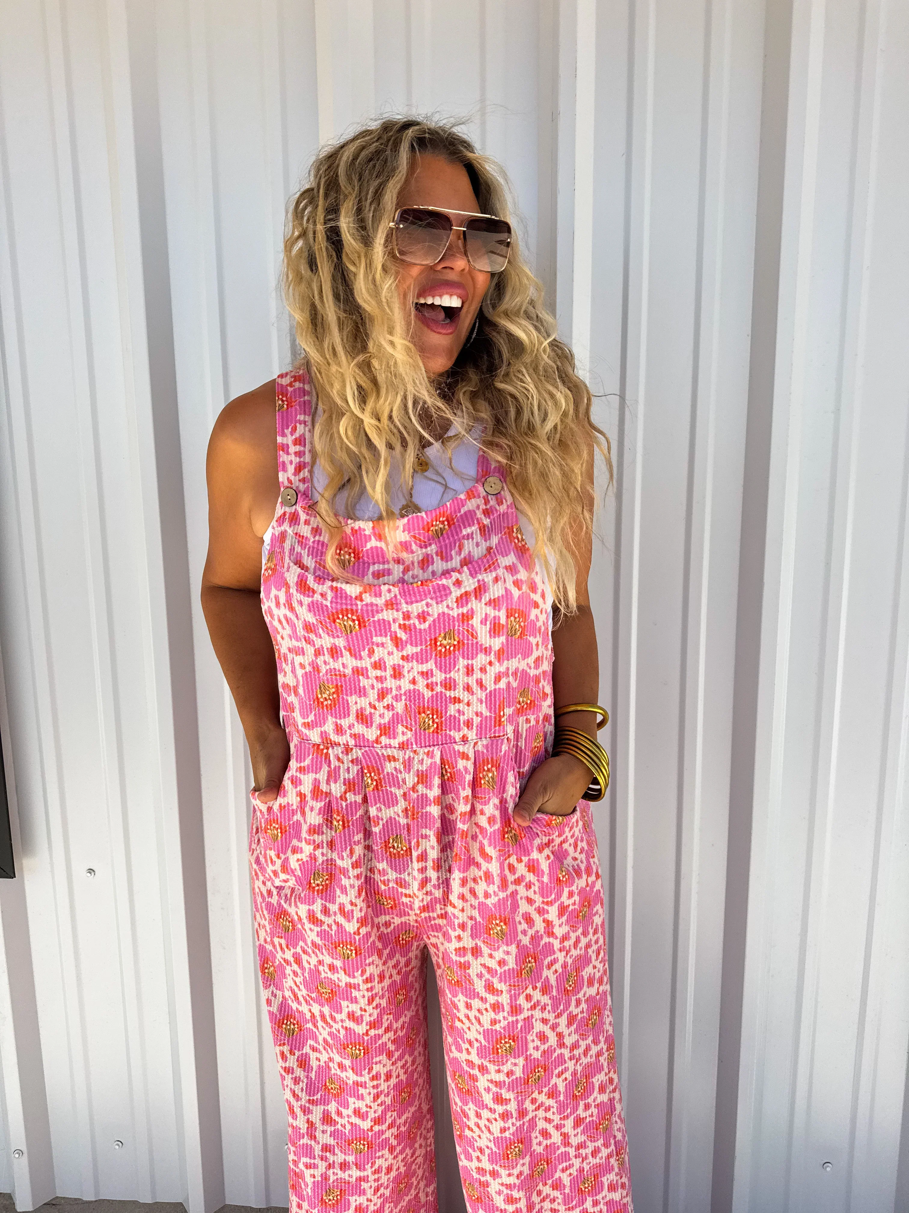 PREORDER: Cassidy Floral Boho Overalls in Two Prints - Image 7