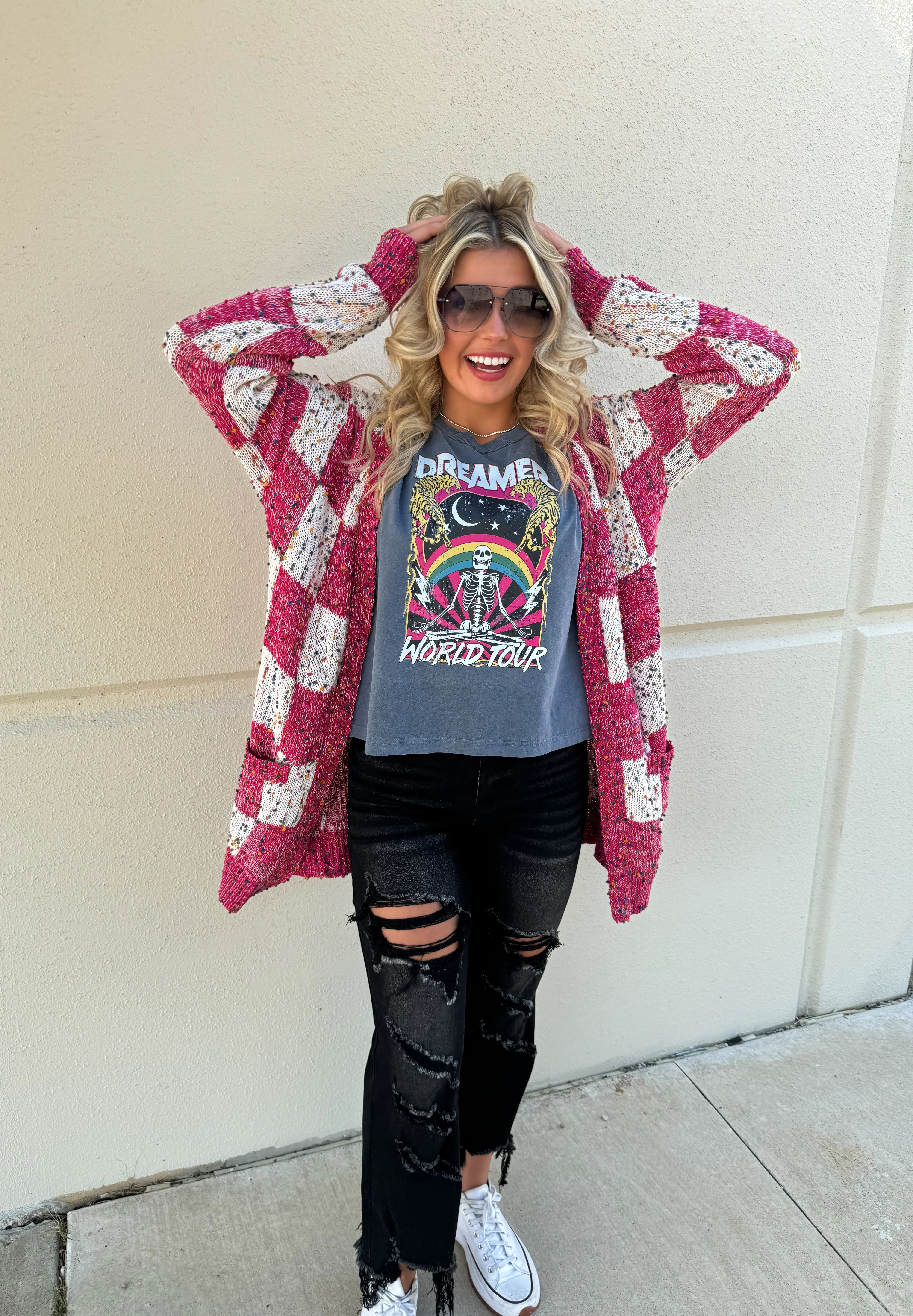 Checkered Miley Dot Cardigan in Four Colors - RTS - Image 10