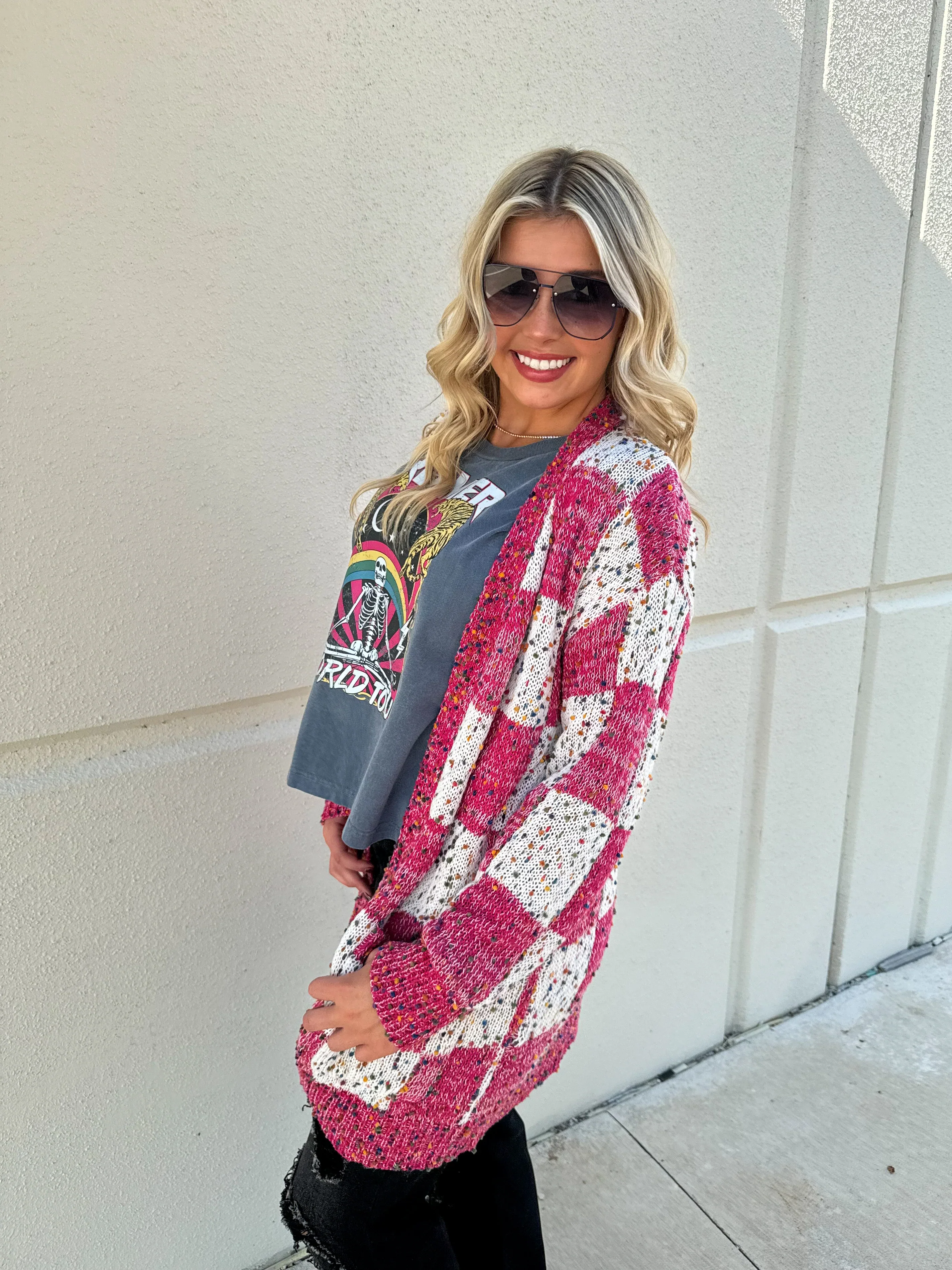 Checkered Miley Dot Cardigan in Four Colors - RTS - Image 11