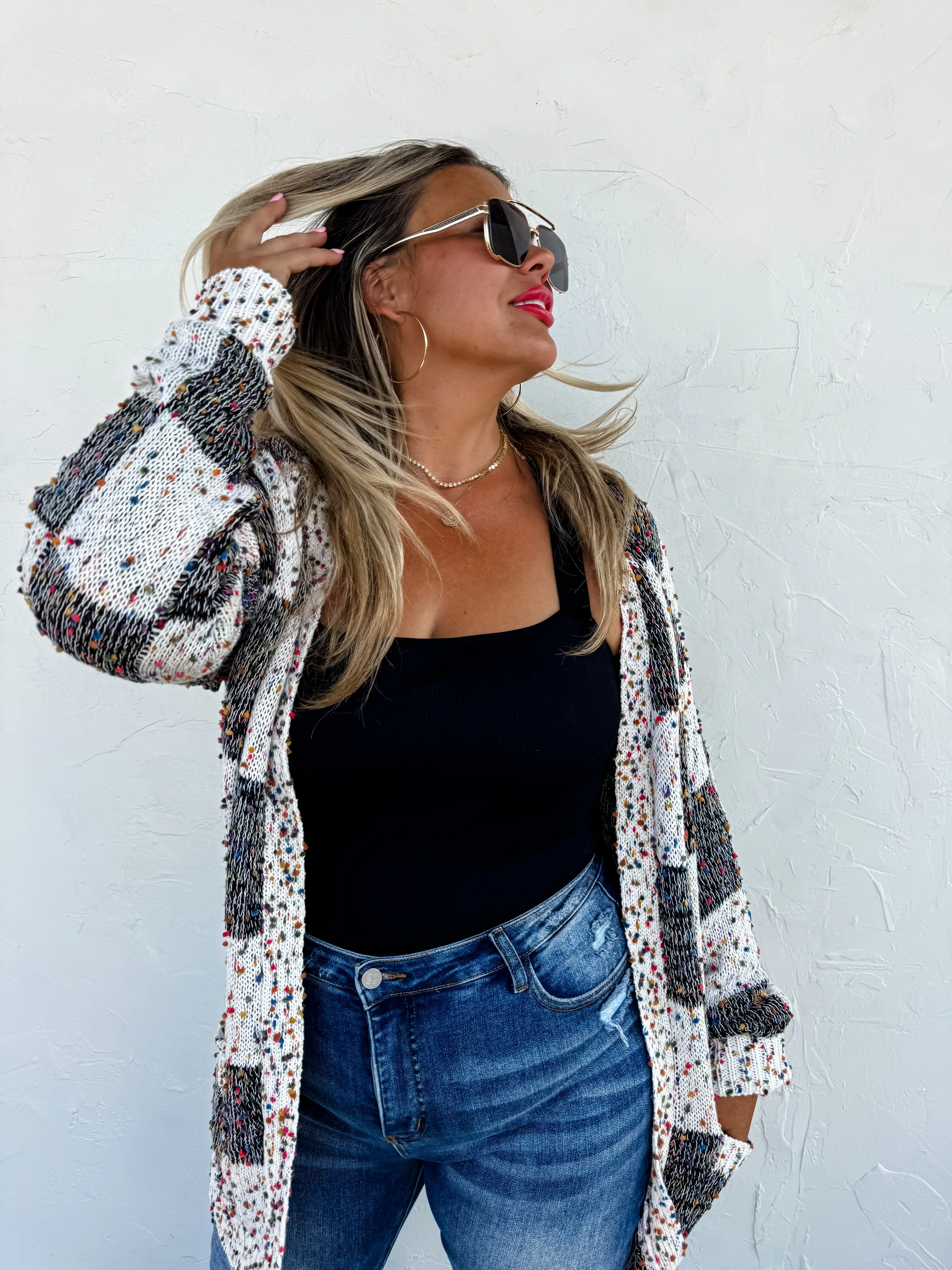 Checkered Miley Dot Cardigan in Four Colors - RTS - Image 6