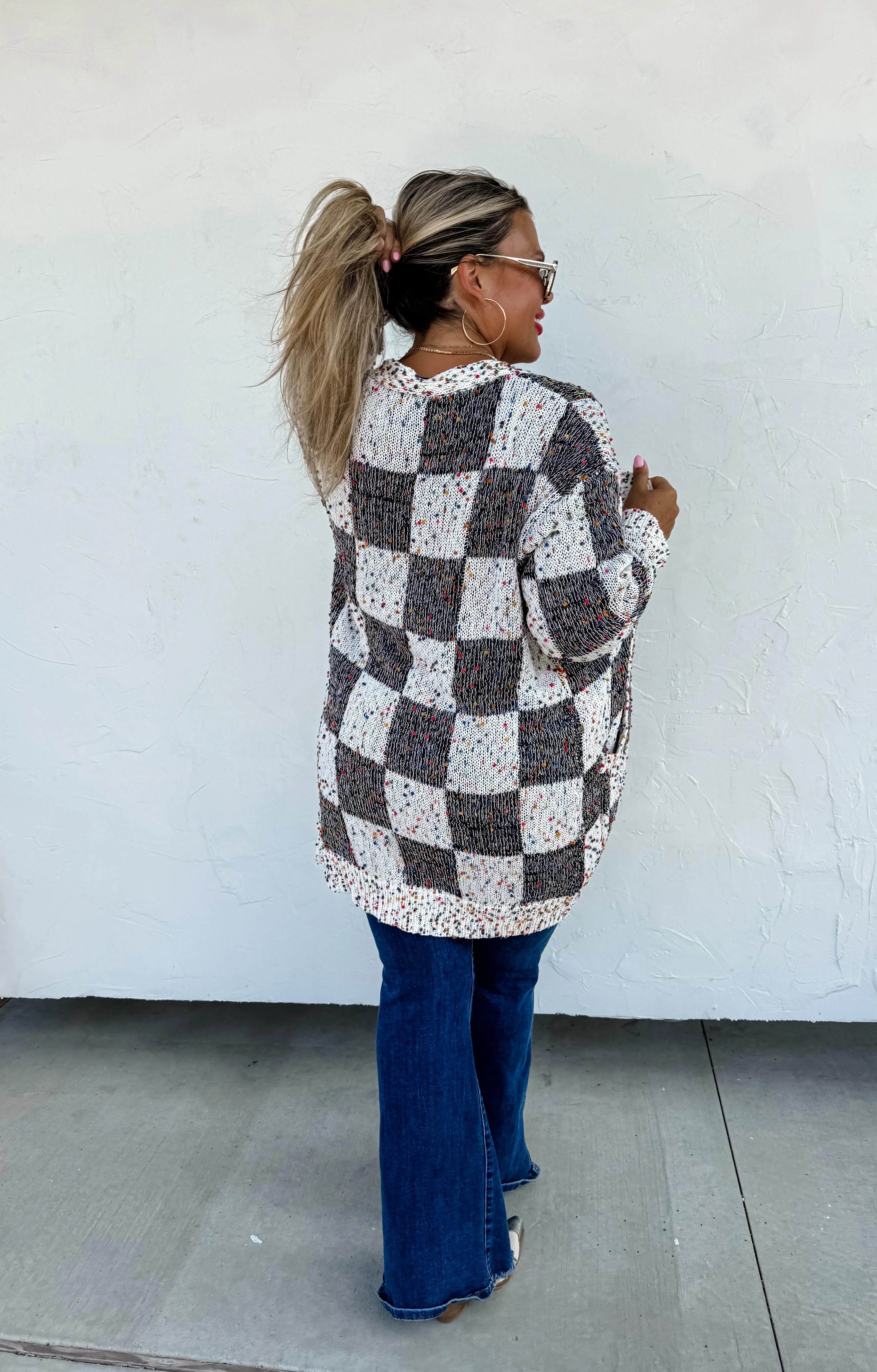 Checkered Miley Dot Cardigan in Four Colors - RTS - Image 7