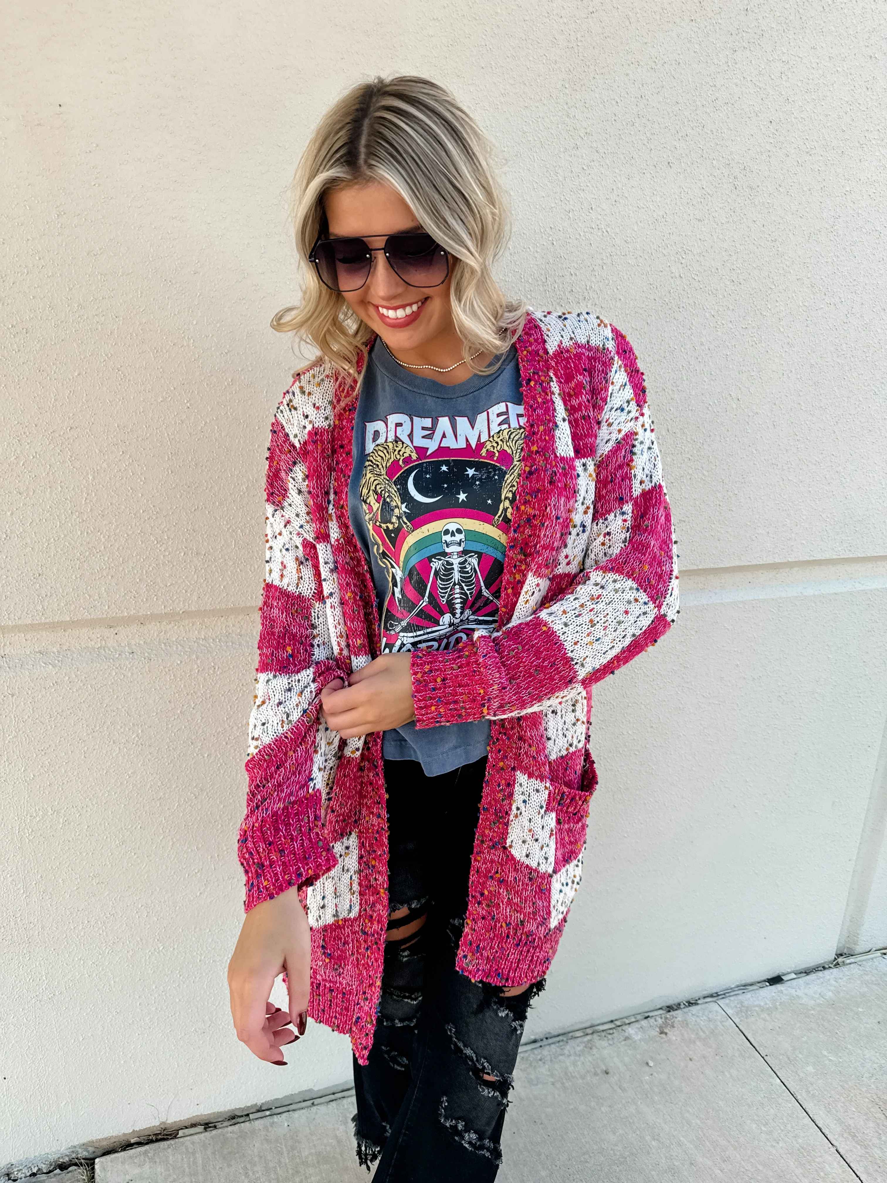 Checkered Miley Dot Cardigan in Four Colors - RTS - Image 9