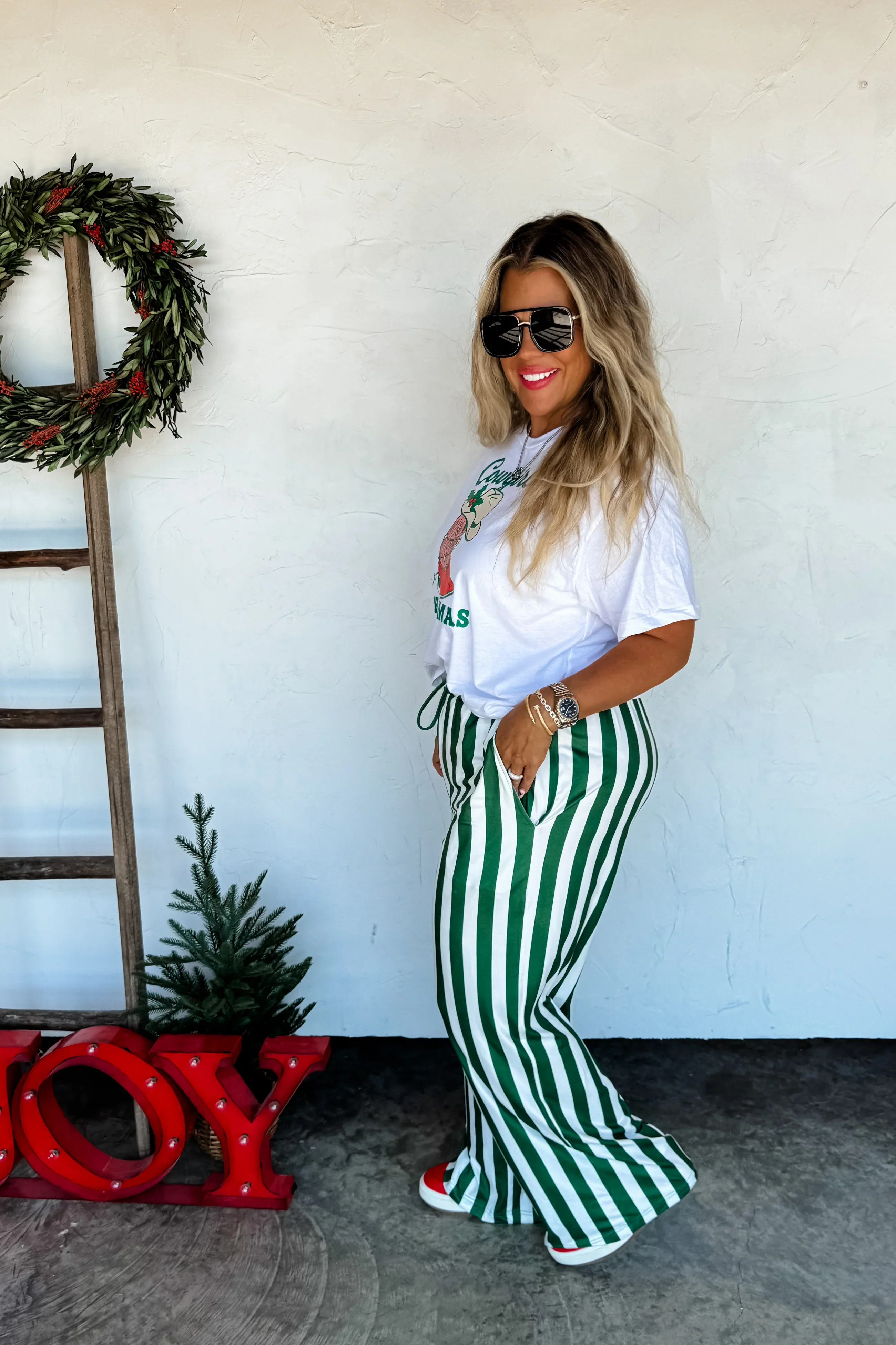PREORDER: Christmas Vertical Vibes Stripe Pants - Image 5