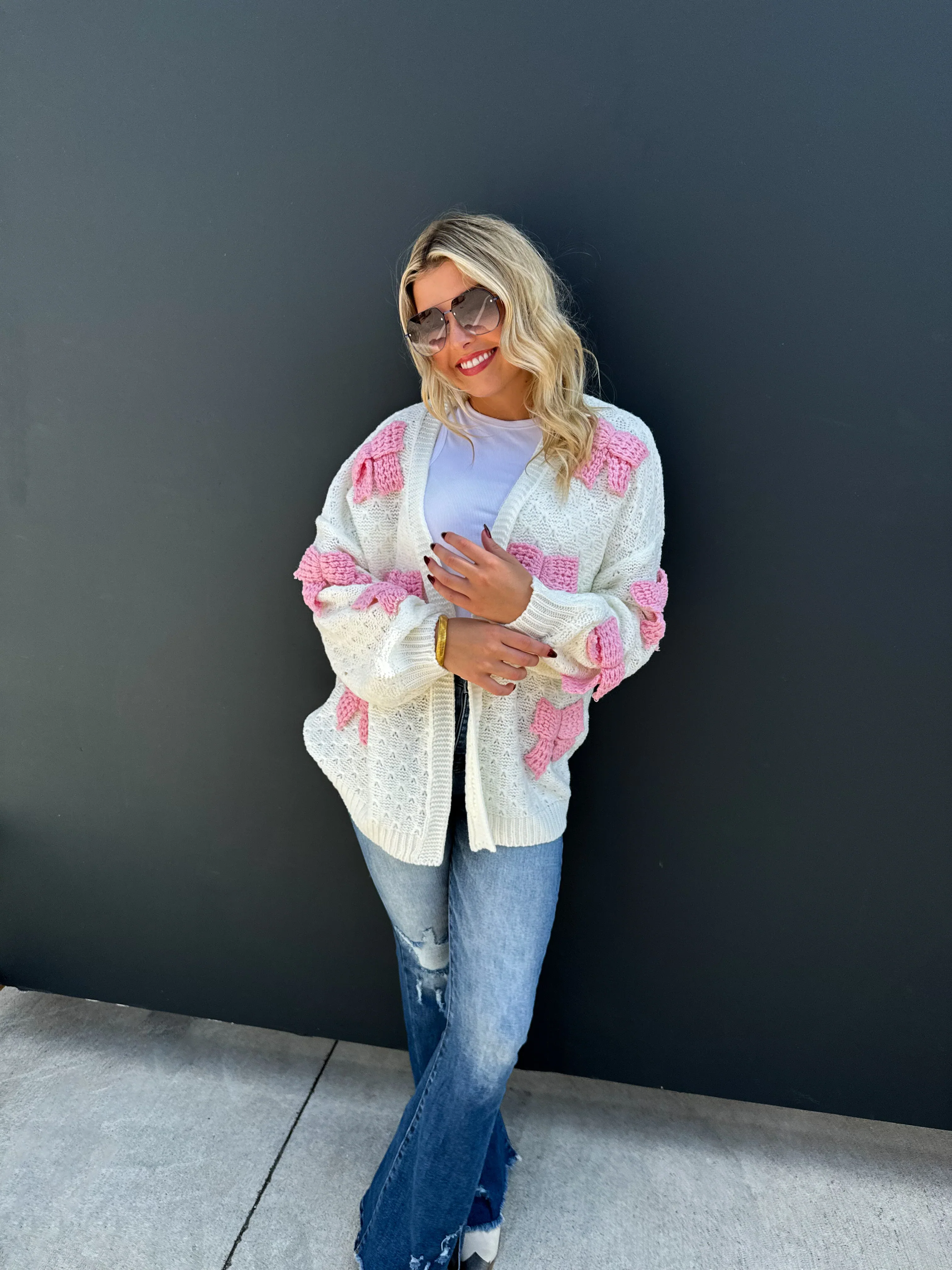 PREORDER: Clara Bow Knit Cardigan in Three Colors - Image 2