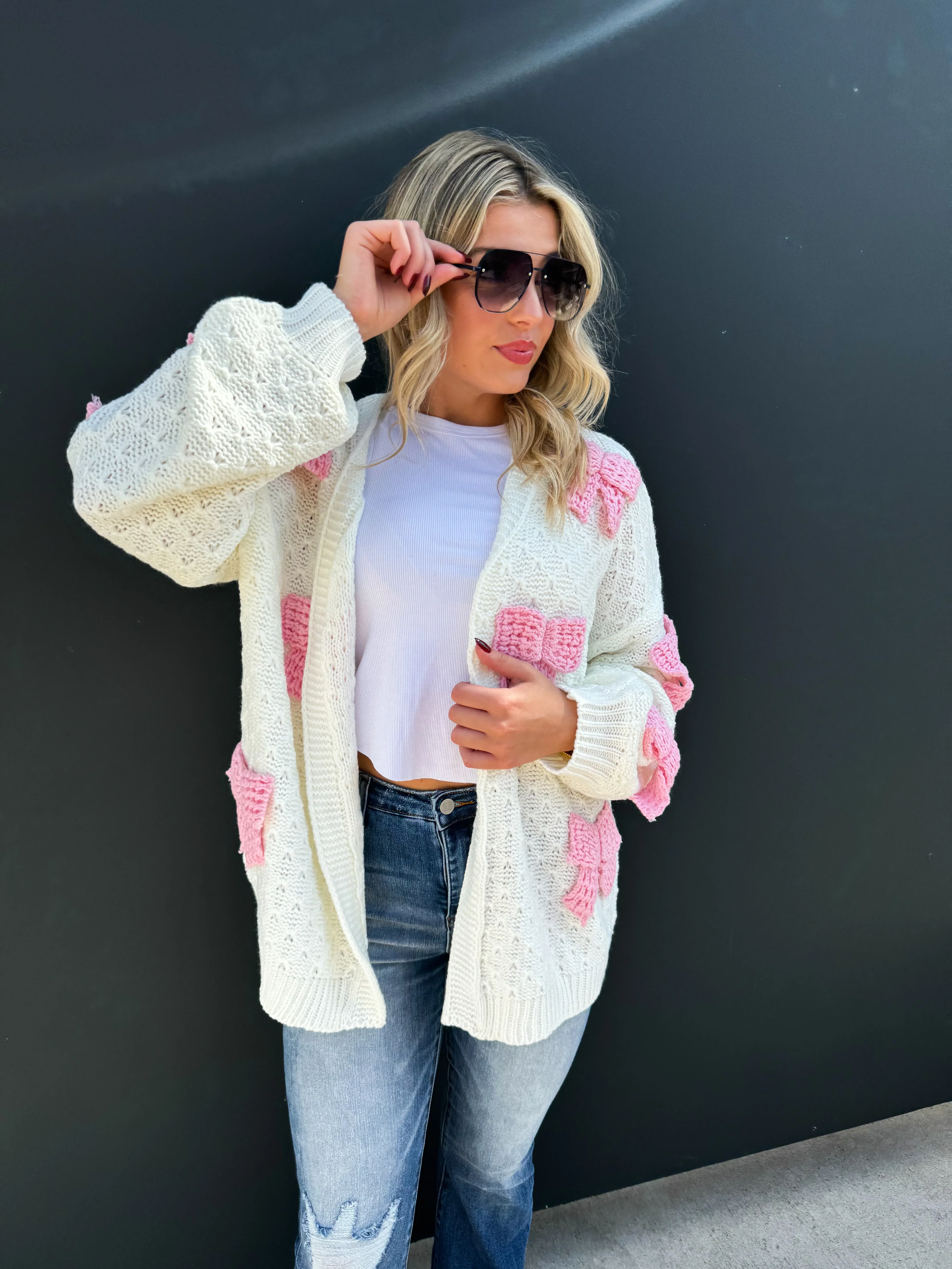 PREORDER: Clara Bow Knit Cardigan in Three Colors - Image 3